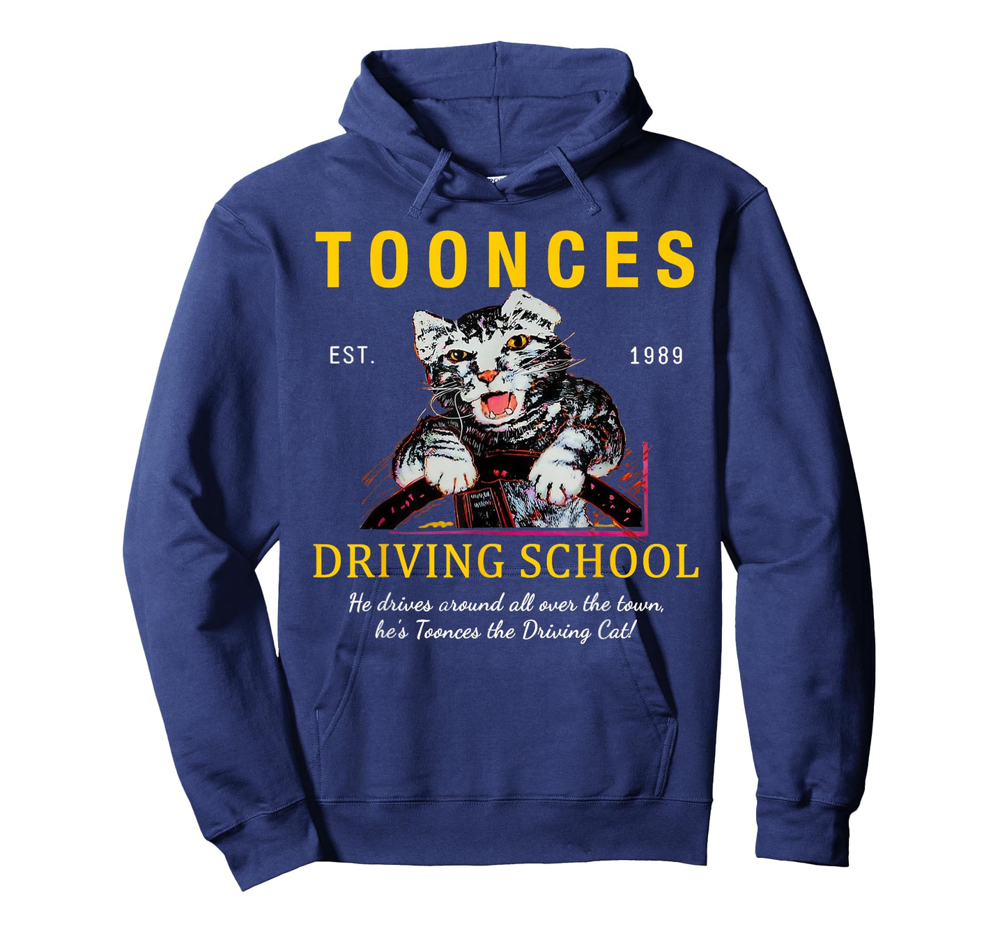 Toonces Driving School Est. 1989 - Funny Driving Cat T-Shirt
