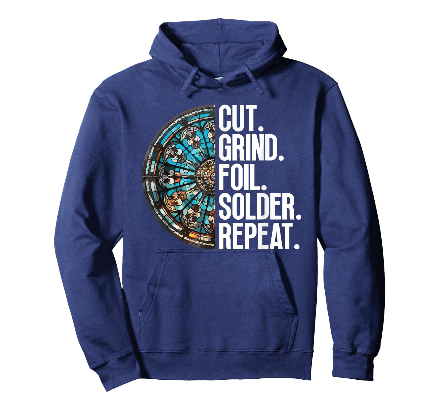 Cut. Grind. Foil. Solder. Repeat. - Stained Glass Artist T-Shirt