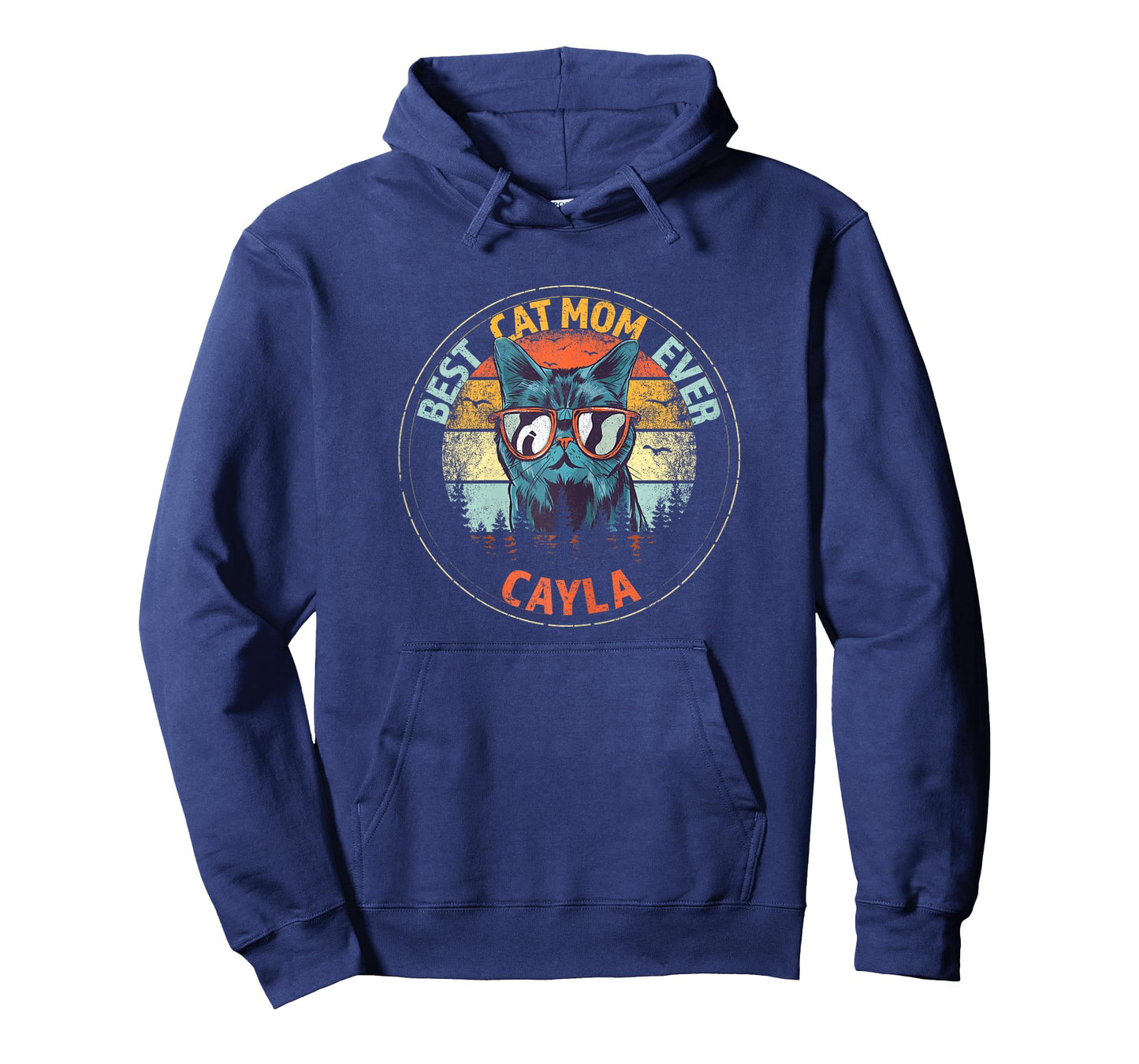 Cayla Best Cat Mom Ever Funny Custom Personalized Name Women T-Shirt