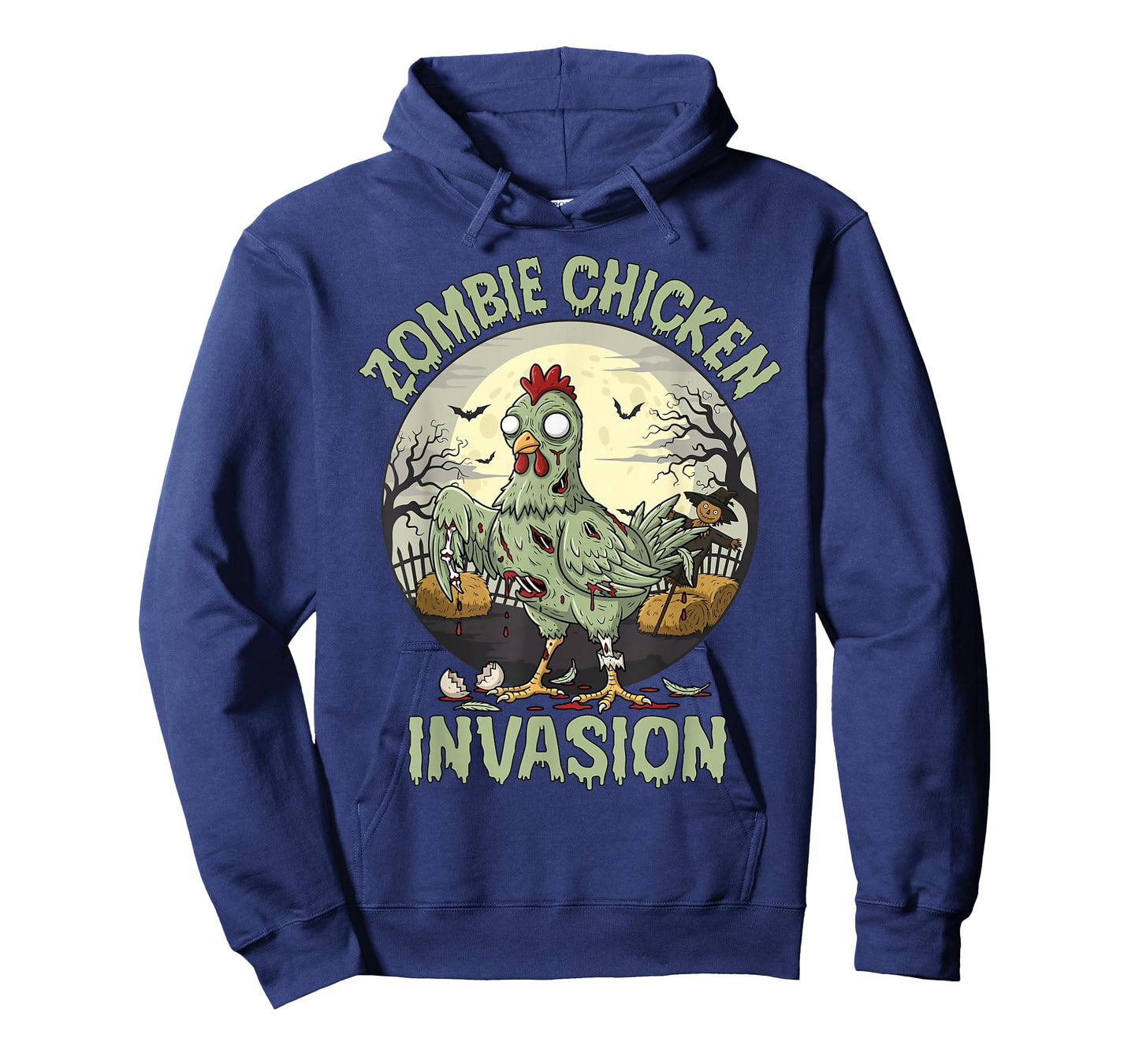 Zombie Chicken Invasion Funny Halloween T-Shirt