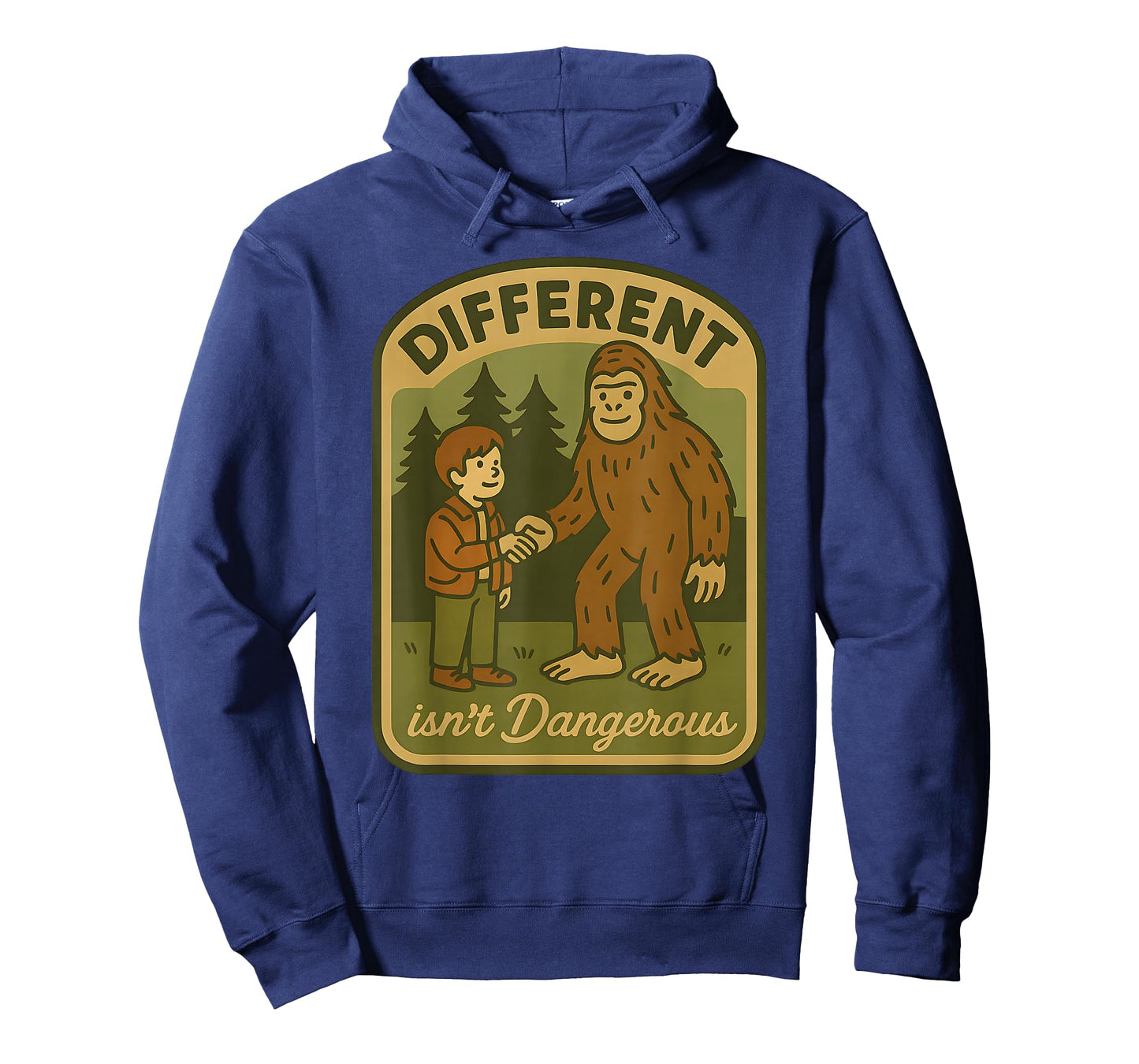 Vintage Bigfoot Kindness Inclusive Sasquatch Diversity Retro T-Shirt