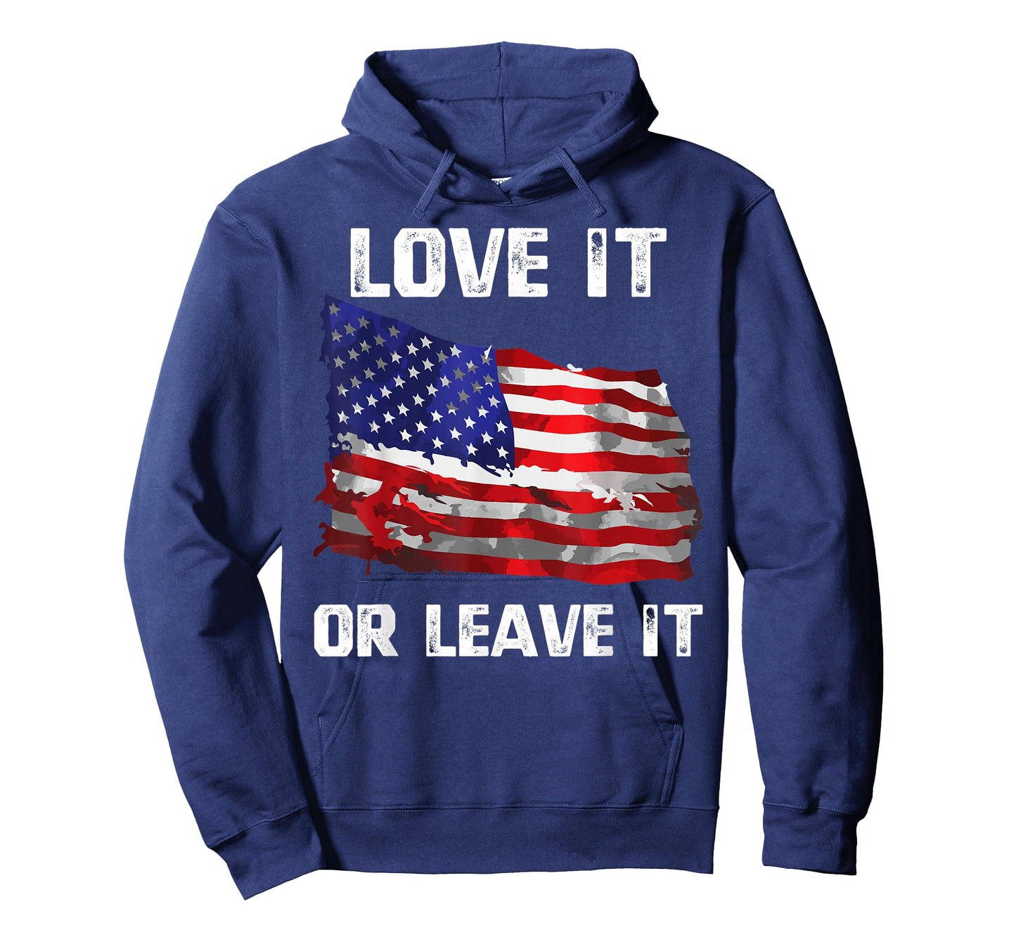 Love It Or Leave It Patriotic American USA Flag Conservative T-Shirt