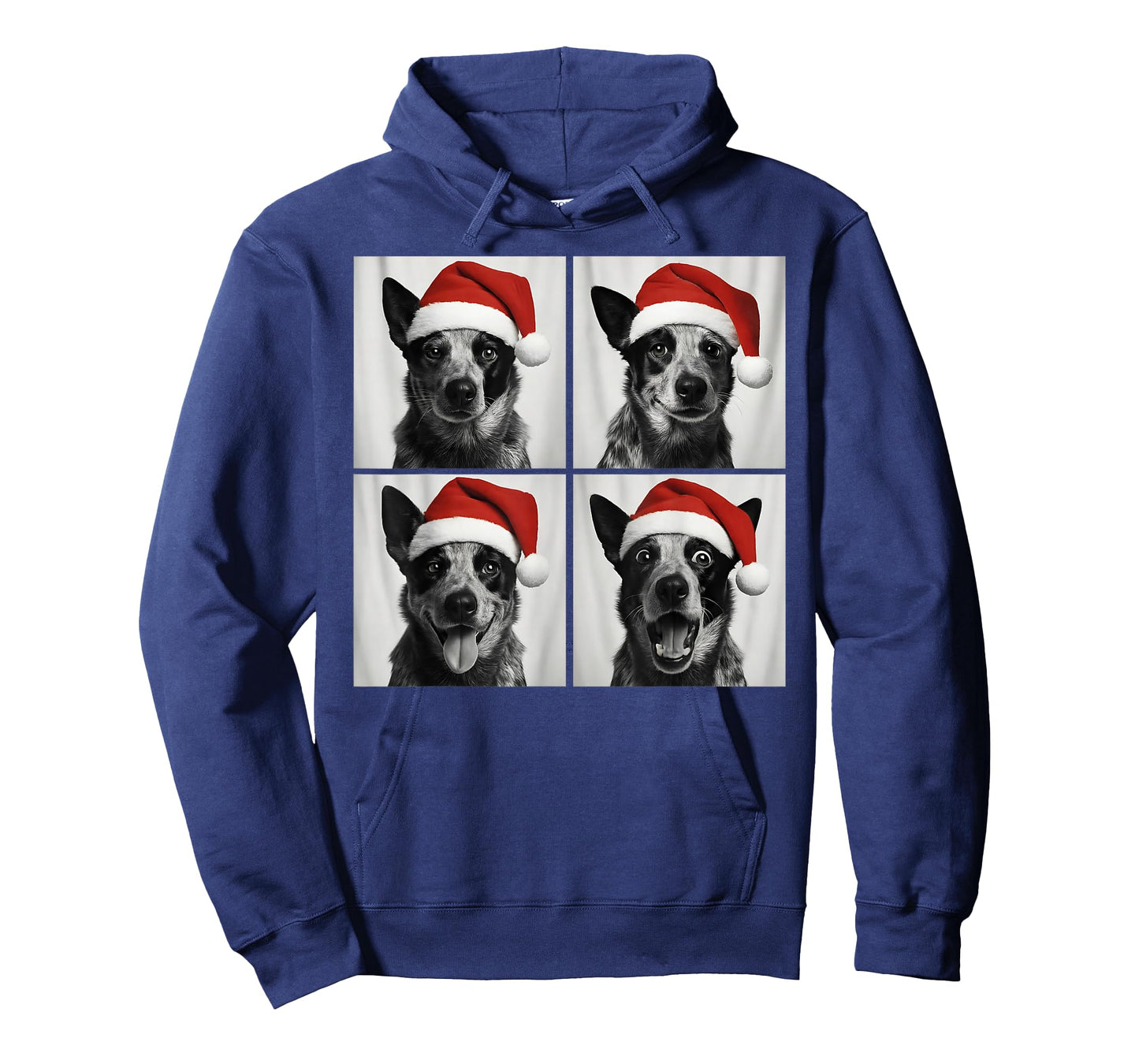 Funny Christmas Australian Cattle Dog Santa Photo Booth T-Shirt