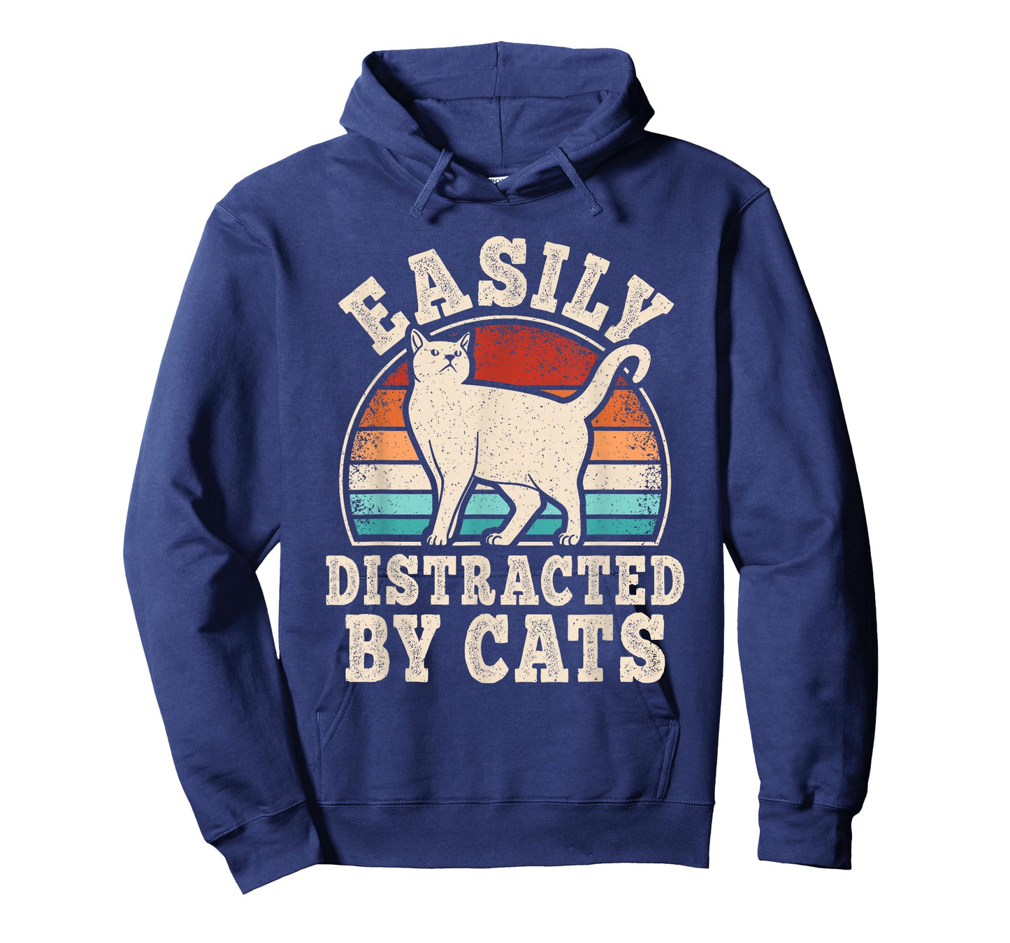 Easily Distracted by Cats Retro Cat Lover Vintage Men Women T-Shirt
