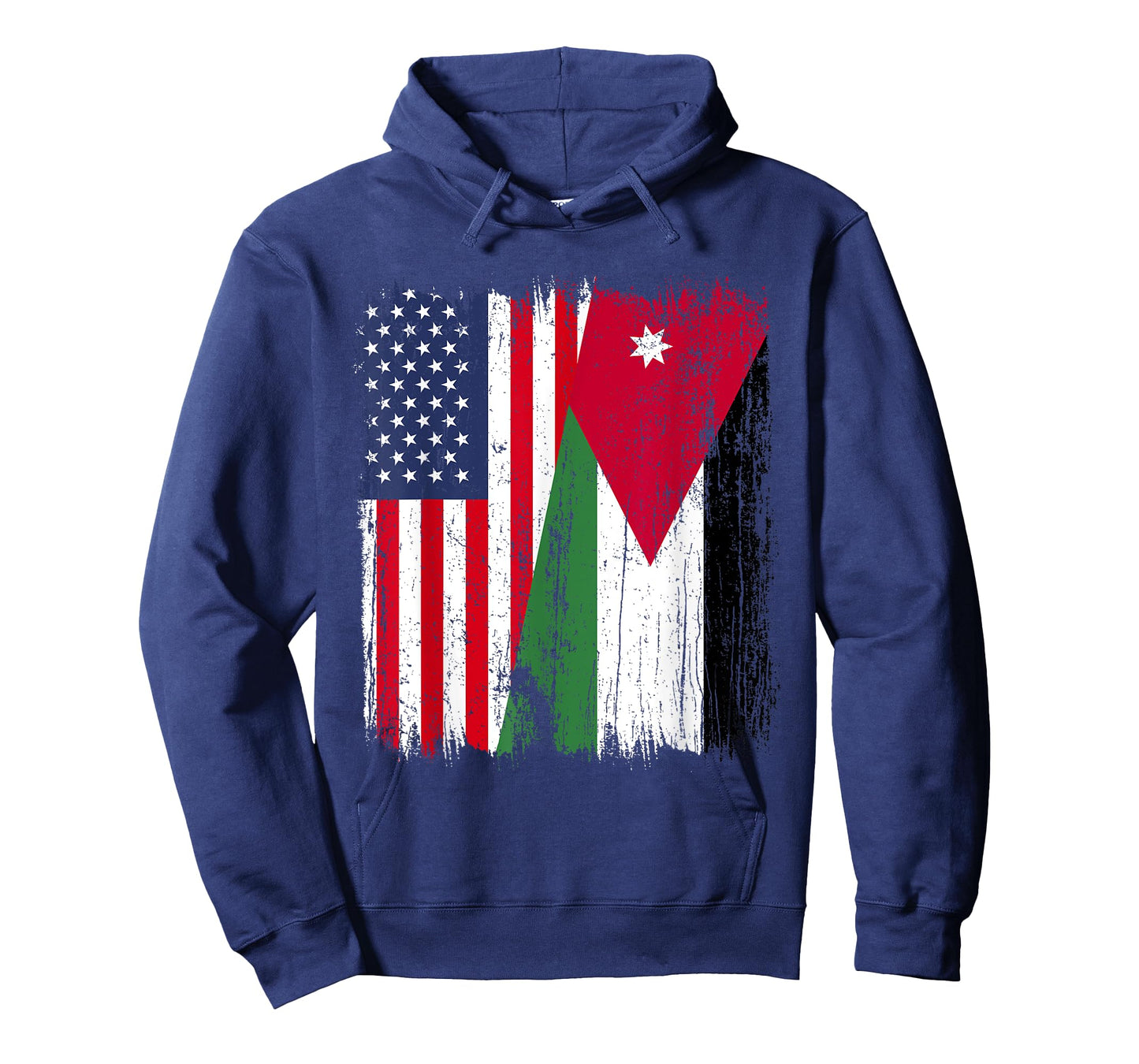 America Jordan Half Flag American Jordanian Roots T-Shirt