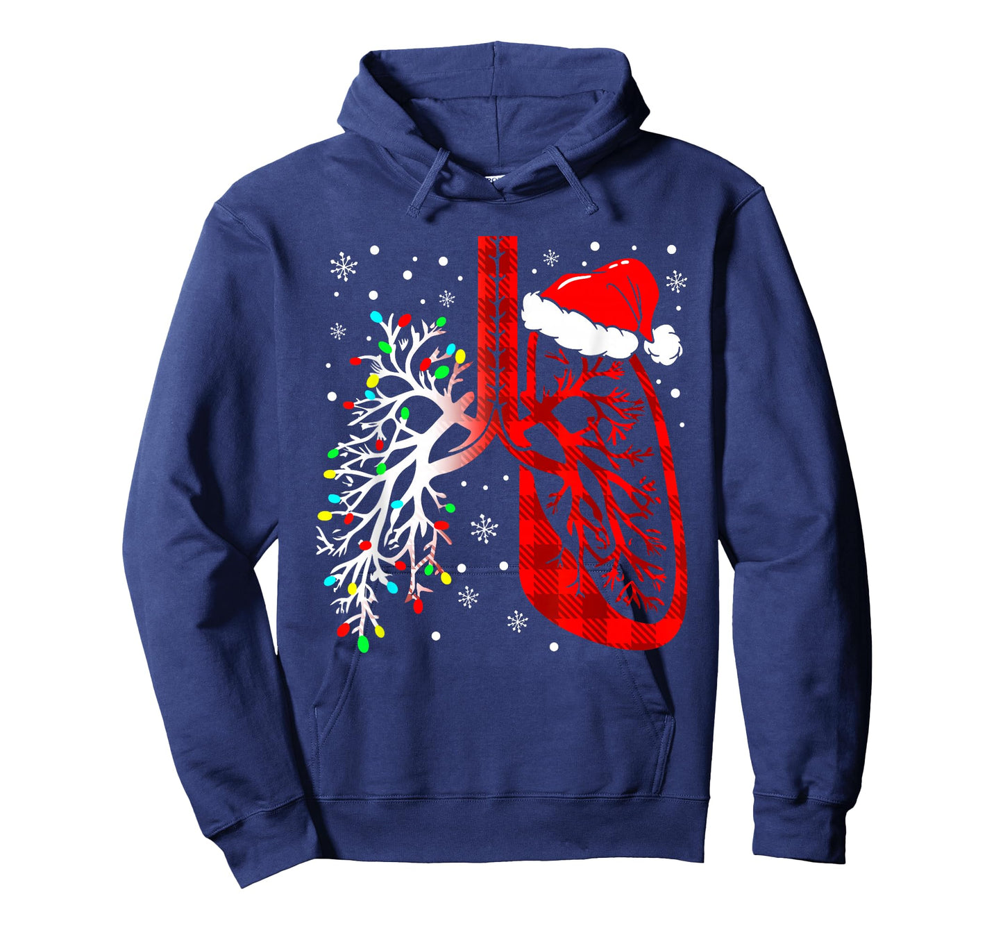 Christmas Lung Lights Respiratory Therapist Holiday T-Shirt
