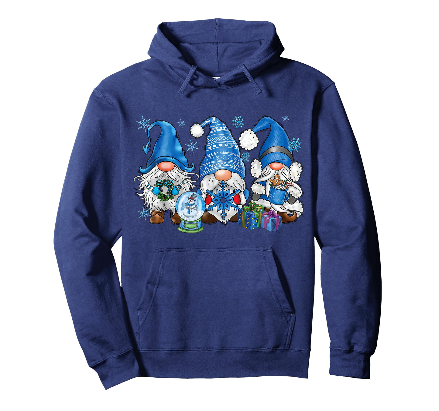 Snowman Gnomes in Blue Merry Christmas Gnomies Hello Winter T-Shirt