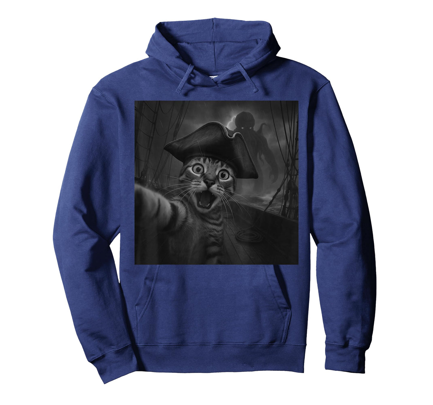Cat Selfie with Cthulhu Cosmic Horror Funny Meme Men Women T-Shirt