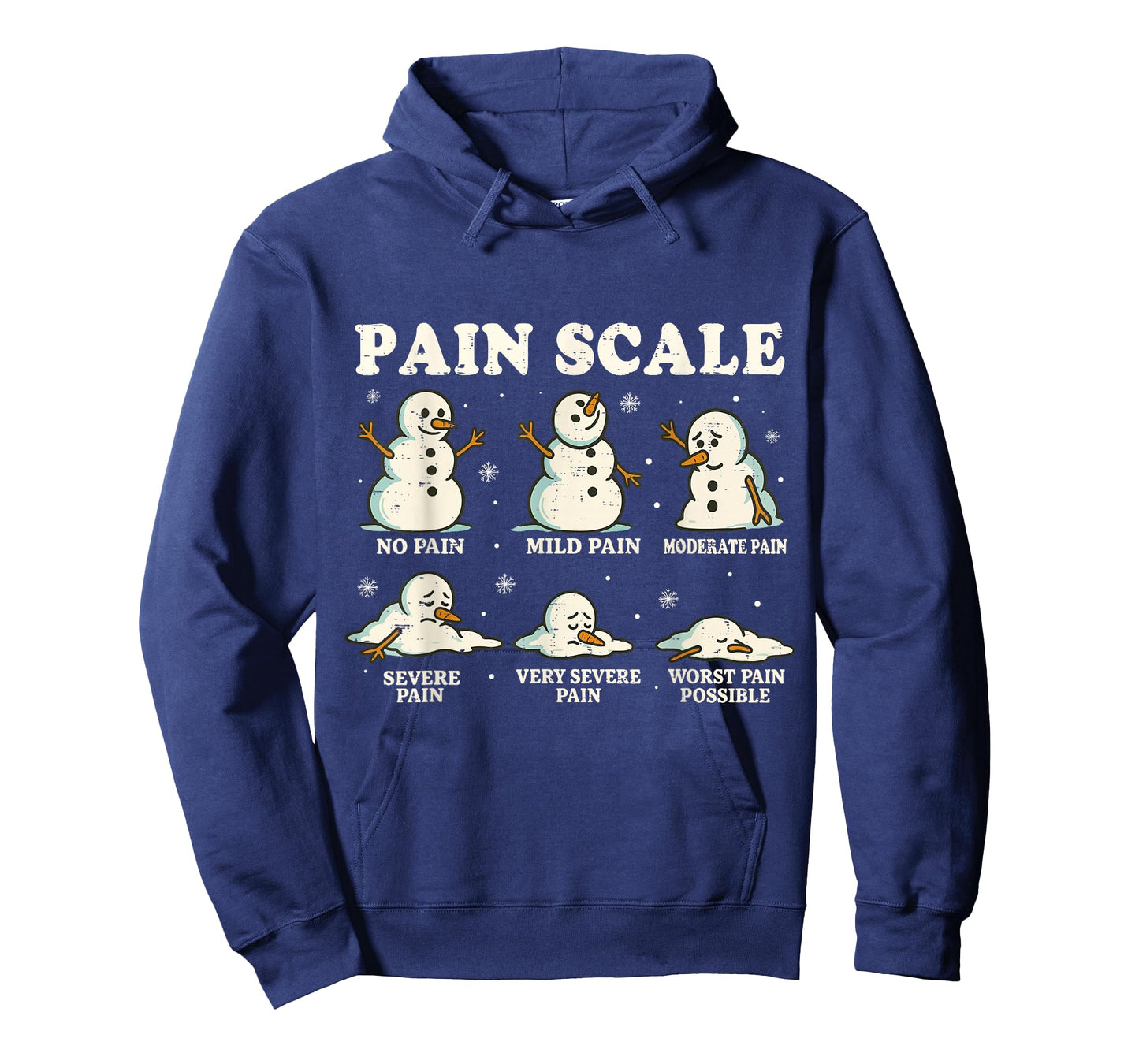 Christmas Pain Scale Snowman Funny Nurse ICU Nurse Xmas Pjs T-Shirt