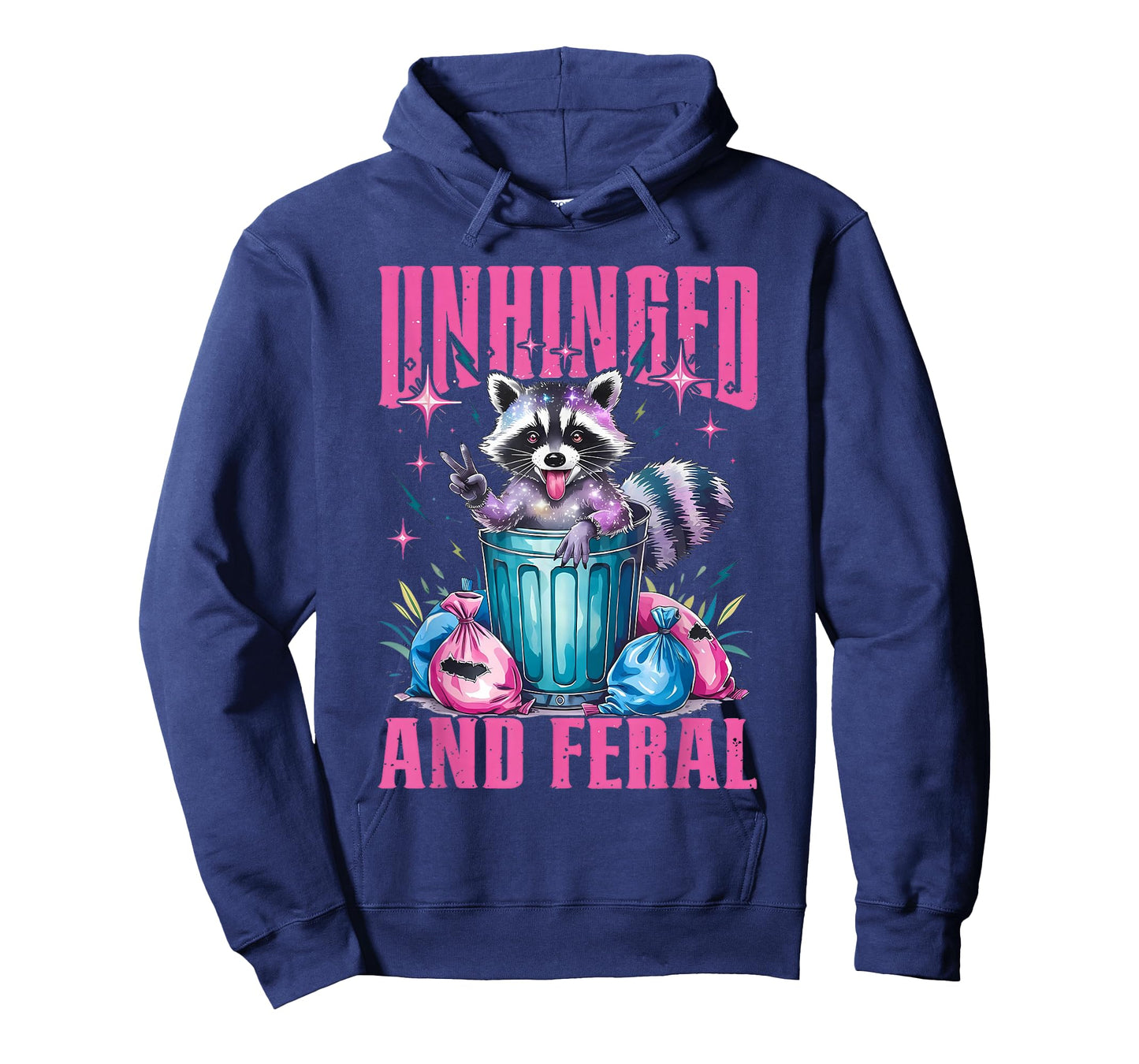 Raccoon Unhinged And Feral Retro T-Shirt