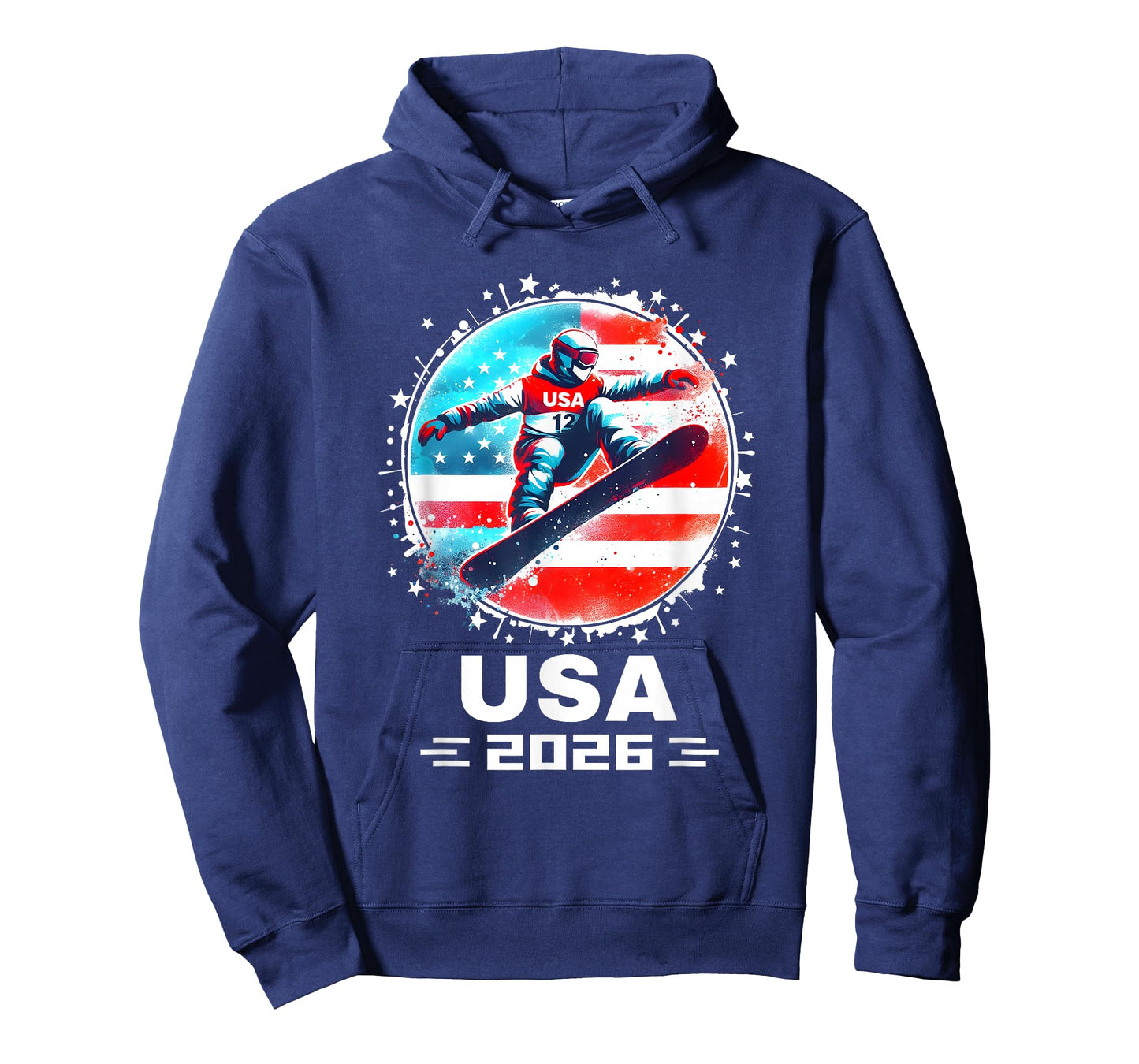 Snowboard USA Go USA Team Tshirt USA Flag 2026 Snowboarding T-Shirt