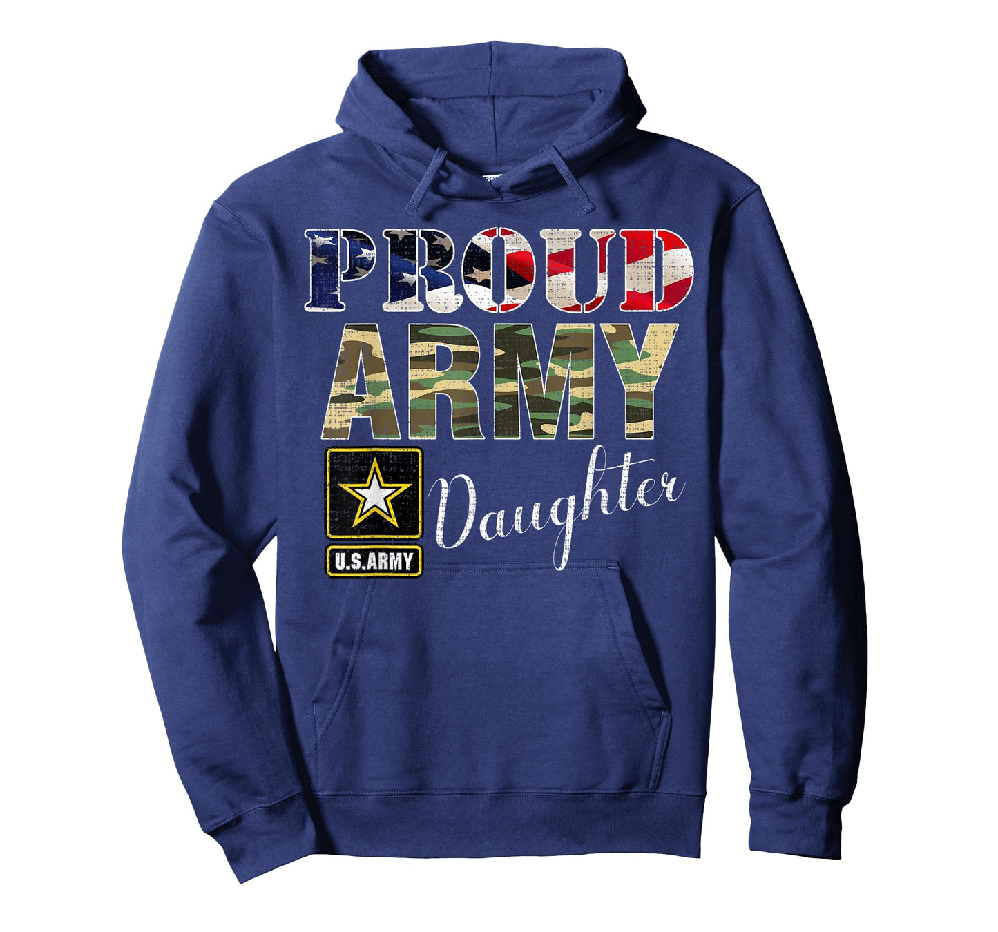 Proud Army Daughter With American Flag Gift For Veteran Day T-Shirt