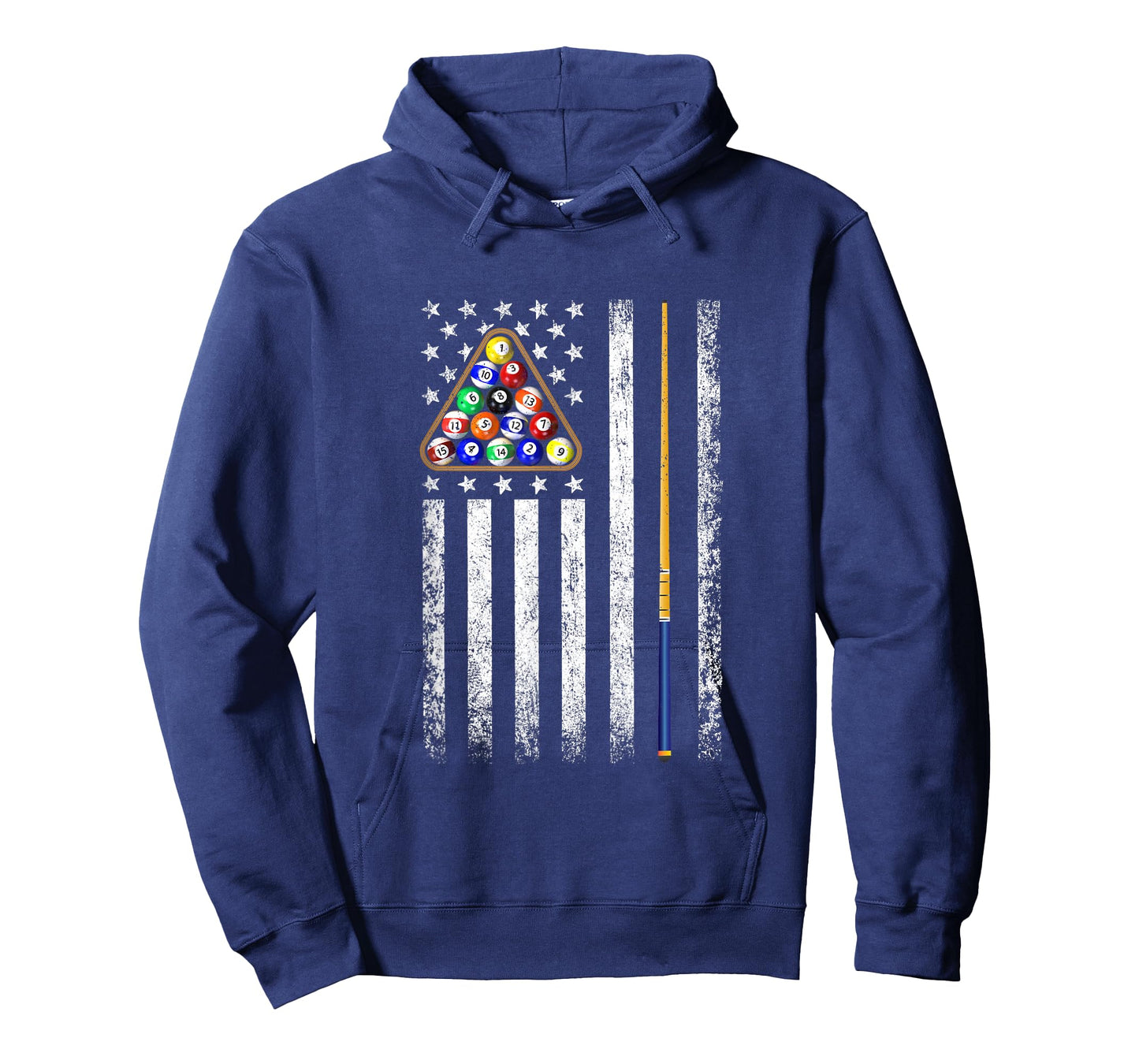American Flag Billiards Vintage Pool Player T-Shirt