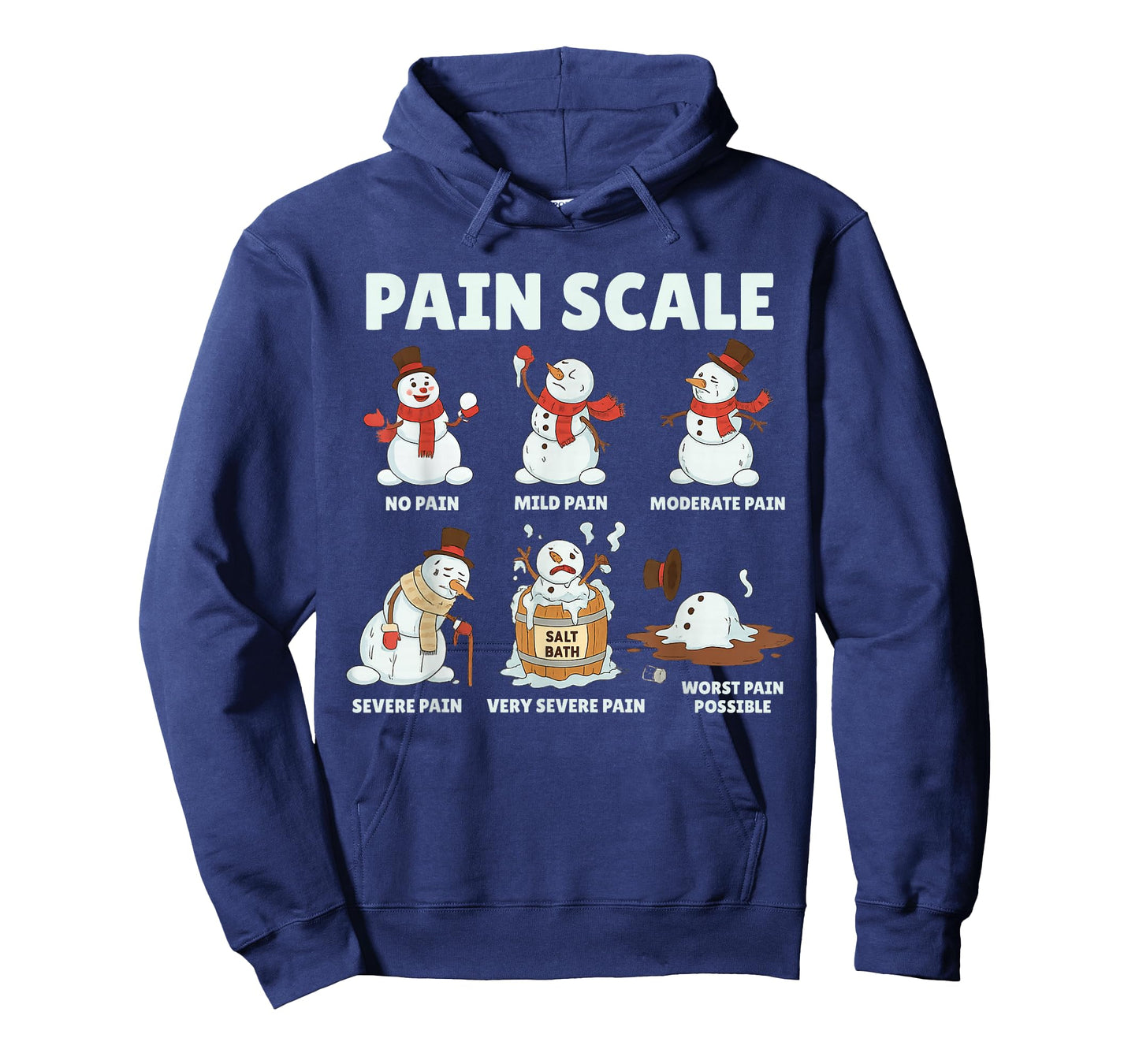 Pain Scale Snowman Xmas Funny Nurse Christmas ICU Nurse T-Shirt