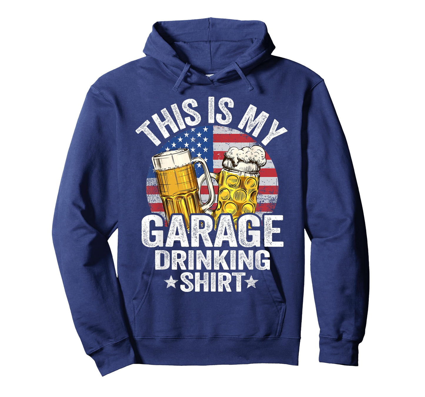 Garage Drinker Dad American Flag This Is My Garage Drinking T-Shirt