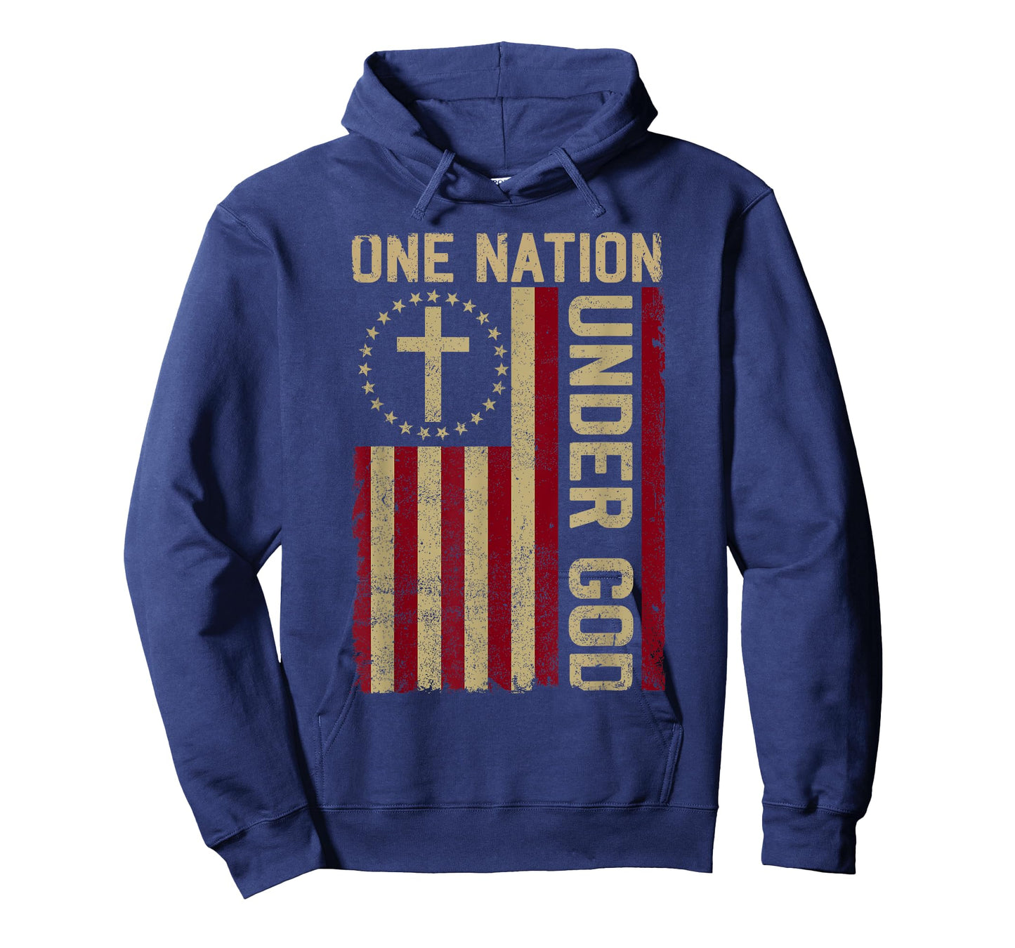 ONE NATION UNDER GOD - Christian USA Vintage American Flag Women Kids Men T-Shirt