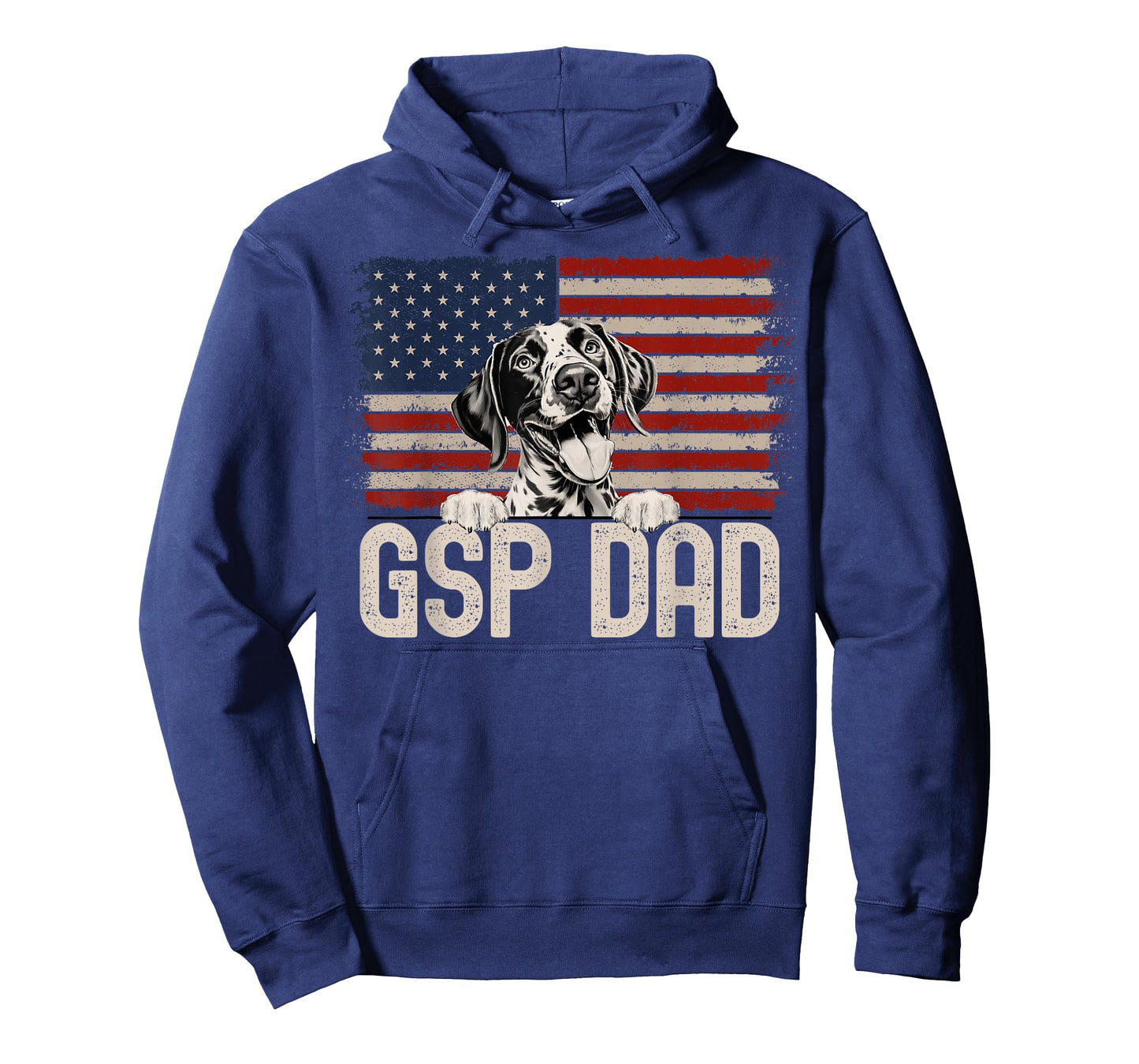 Best Dog Dad Ever American Flag - GSP Dad T-Shirt