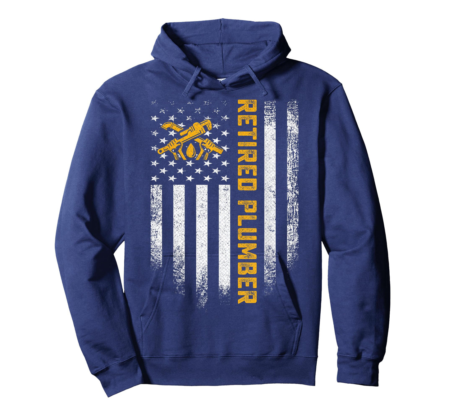 Vintage American Flag Retired Plumber Retirement Plumbing T-Shirt