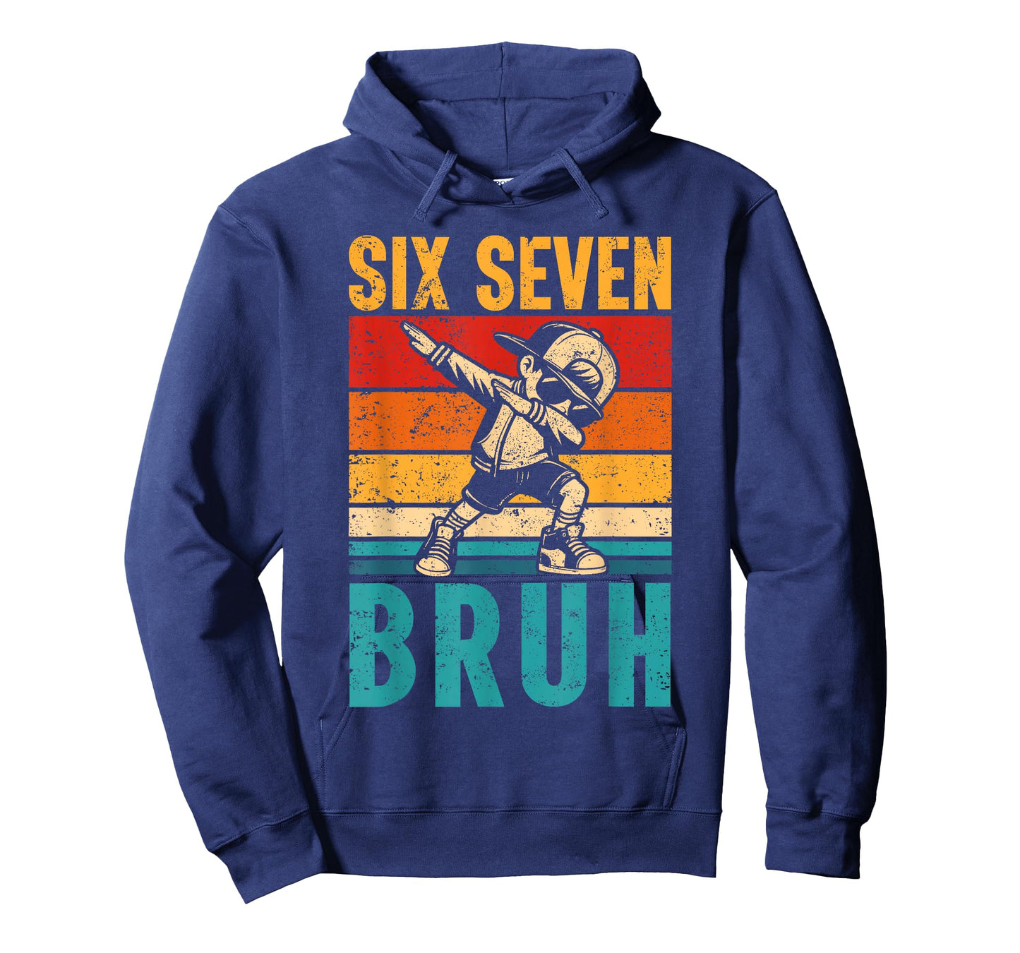 Vintage Dabbing Six Seven Bruh Funny Meme 6 7 Boys Mens T-Shirt