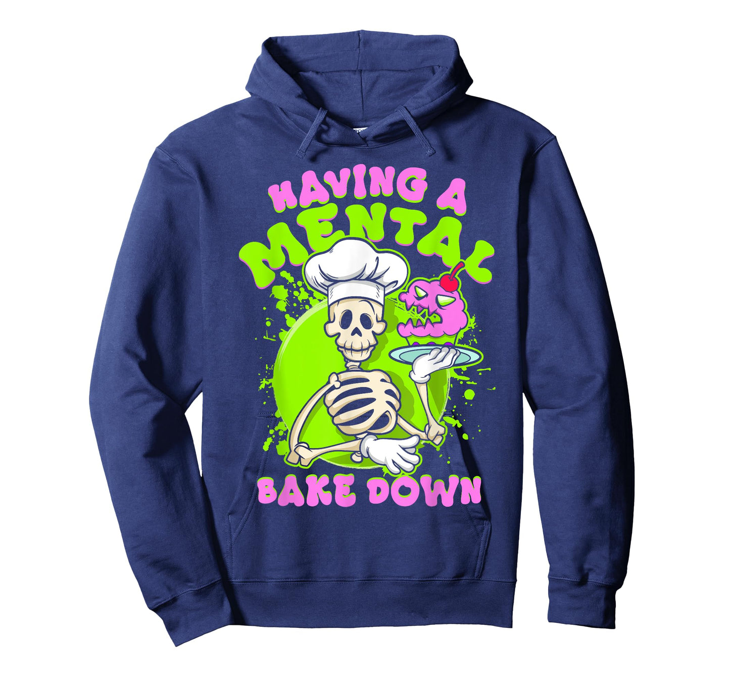 Baker Skeleton Having a Mental Bake Down Funny Baking Pastry T-Shirt