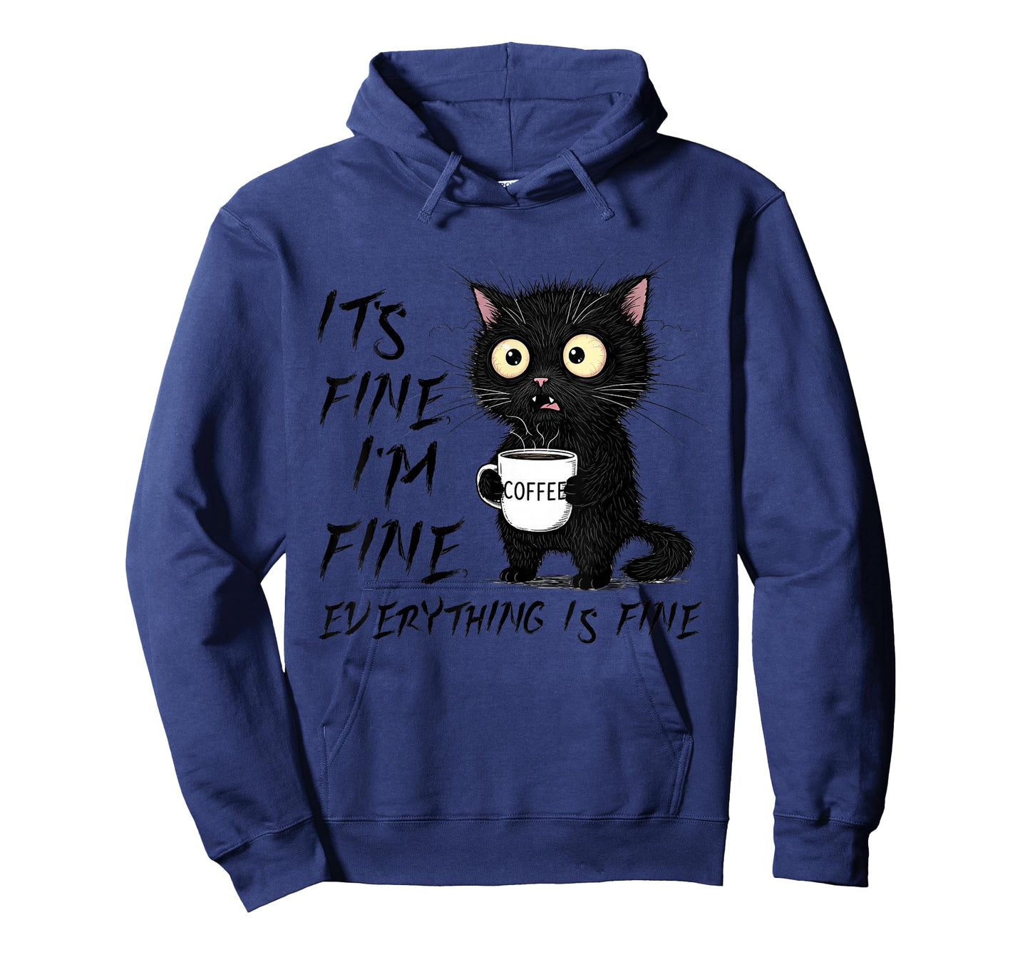 Funny Cat Lover It's Fine I'm Fine Everything is Fine T-Shirt