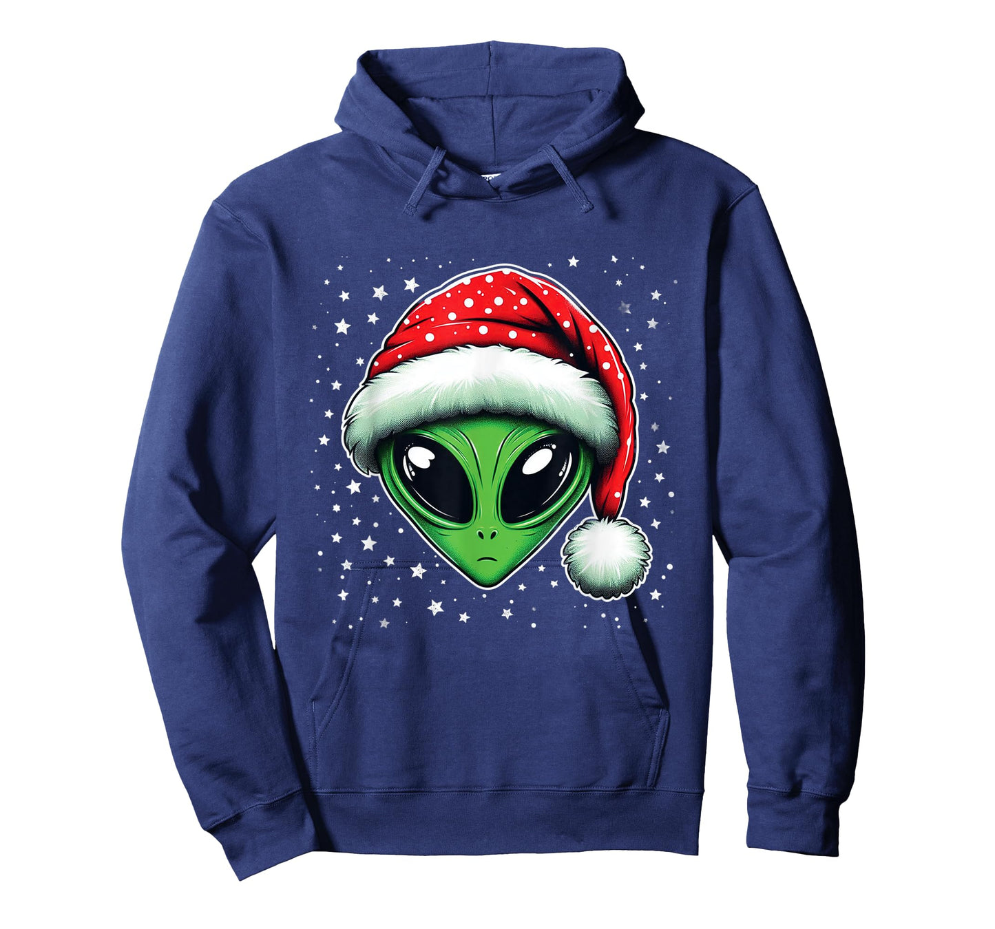 Christmas Alien Santa Hat Xmas Funny Alien Men Women T-Shirt