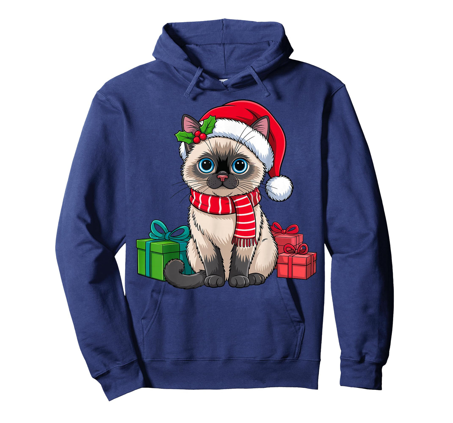Christmas Siamese Cat Holiday Kitten Xmas Men Women Kids T-Shirt