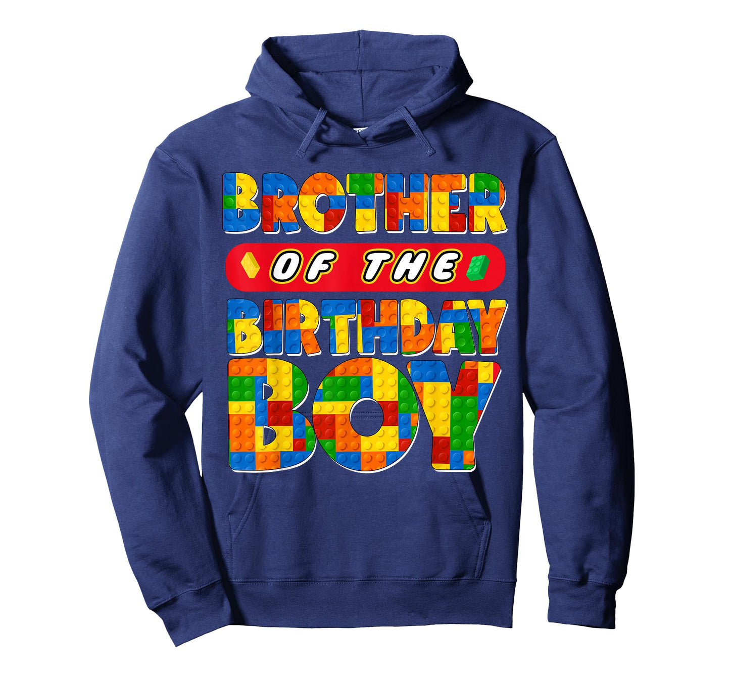 Brother Birthday Boy Building Bricks Family Party Decor T-Shirt