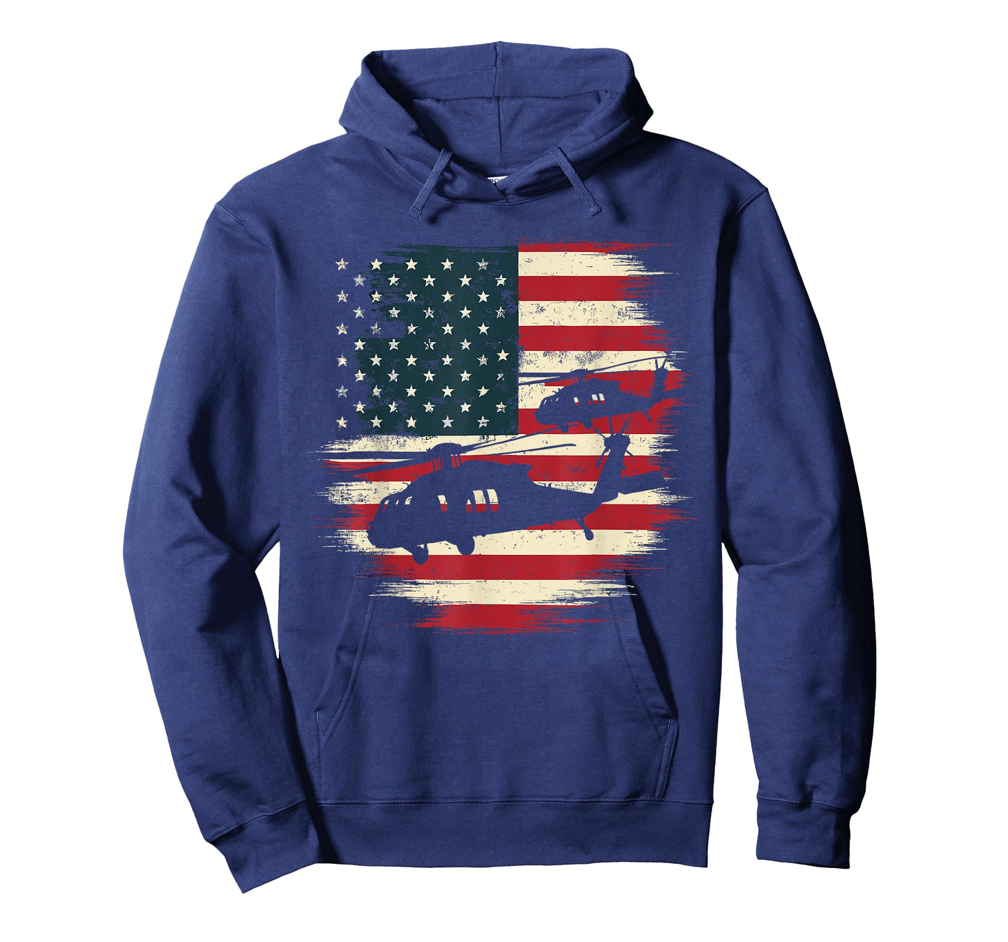Helicopter USA Vintage Flag American T-Shirt