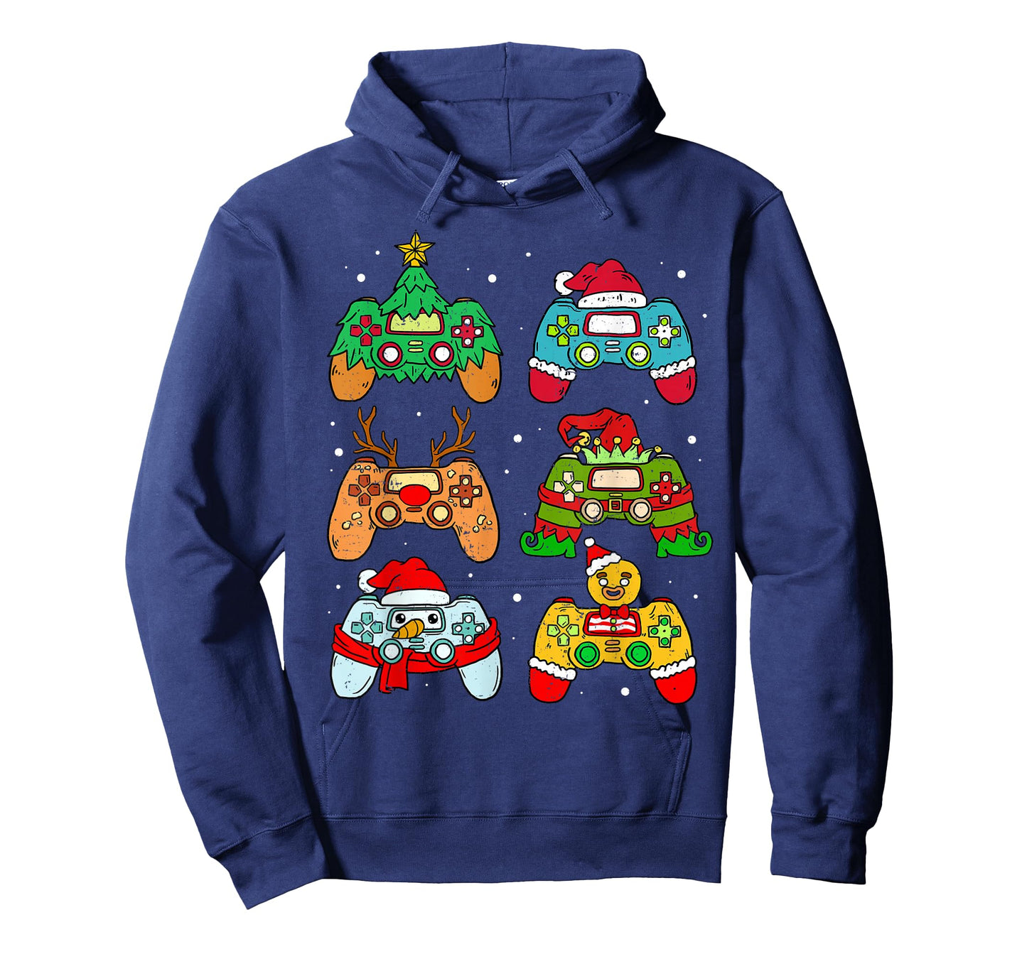 Christmas Santa Elf Gaming Controllers Snowman Boys Kids T-Shirt