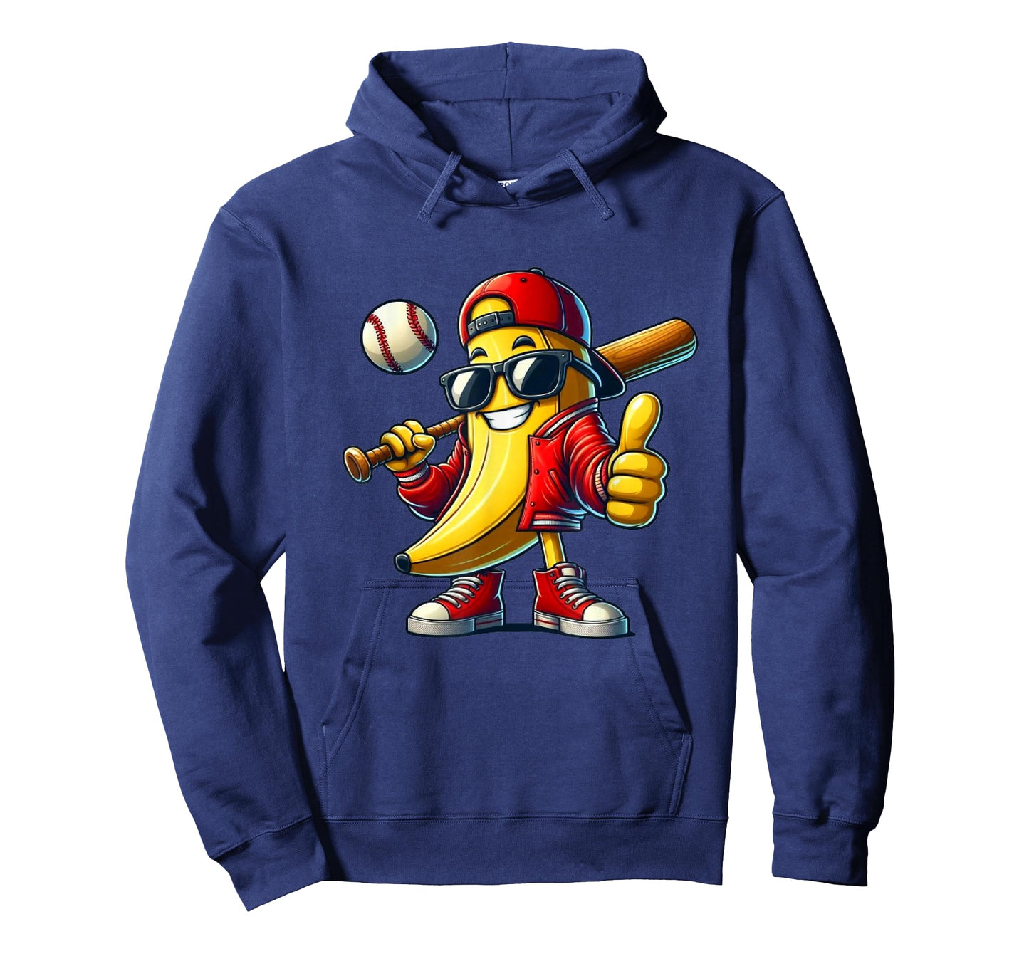 Banana Playing Baseball Fruit Lover Baseball Player T-Shirt