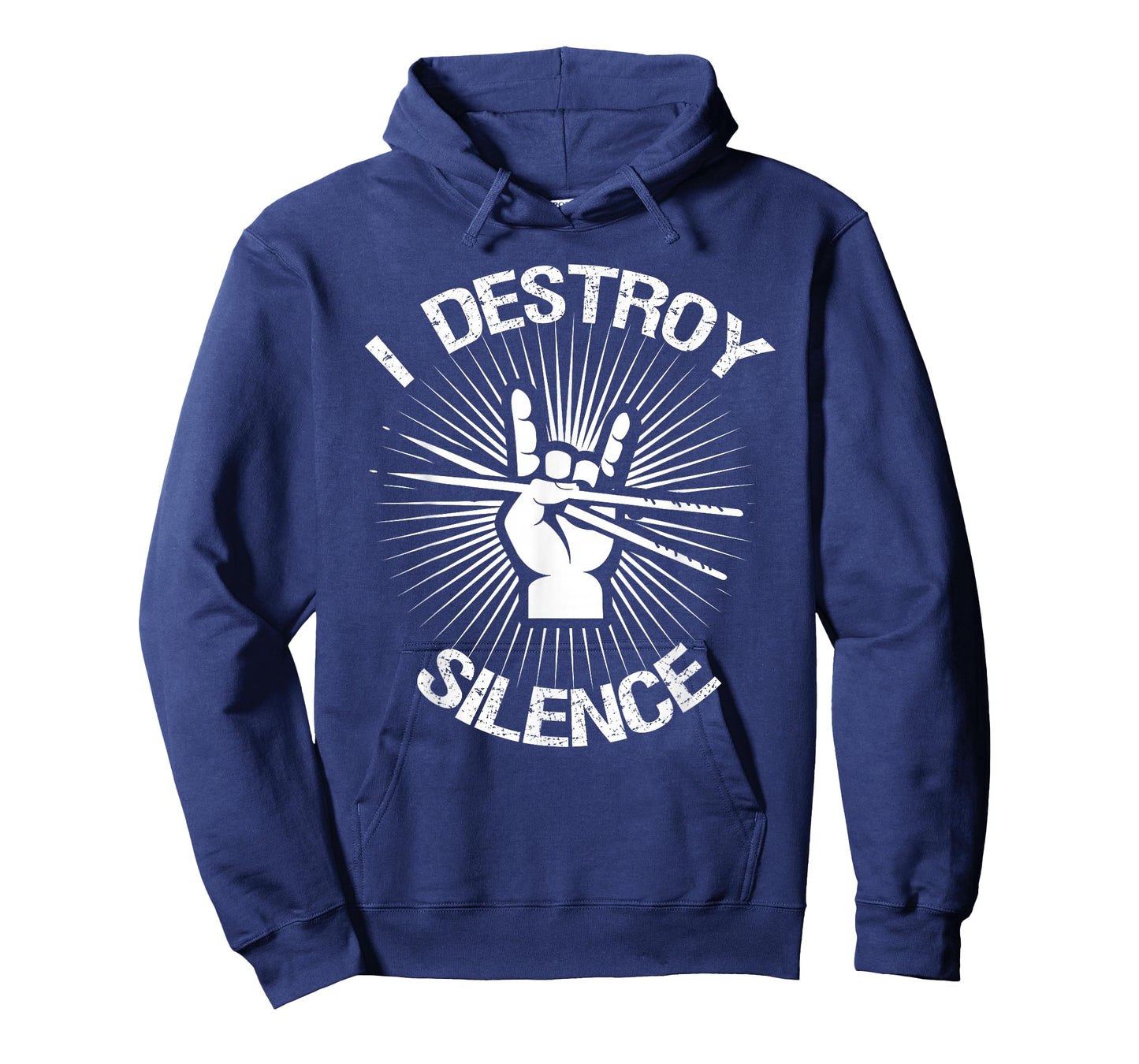 I Destroy Silence Vintage Music Bands Drum Sticks Drummer T-Shirt