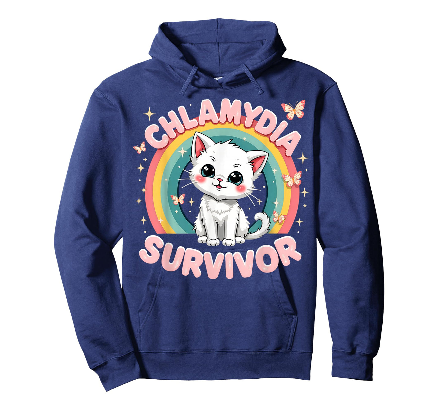 Chlamydia Survivor Cat Funny Adult Humor Inappropriate T-Shirt