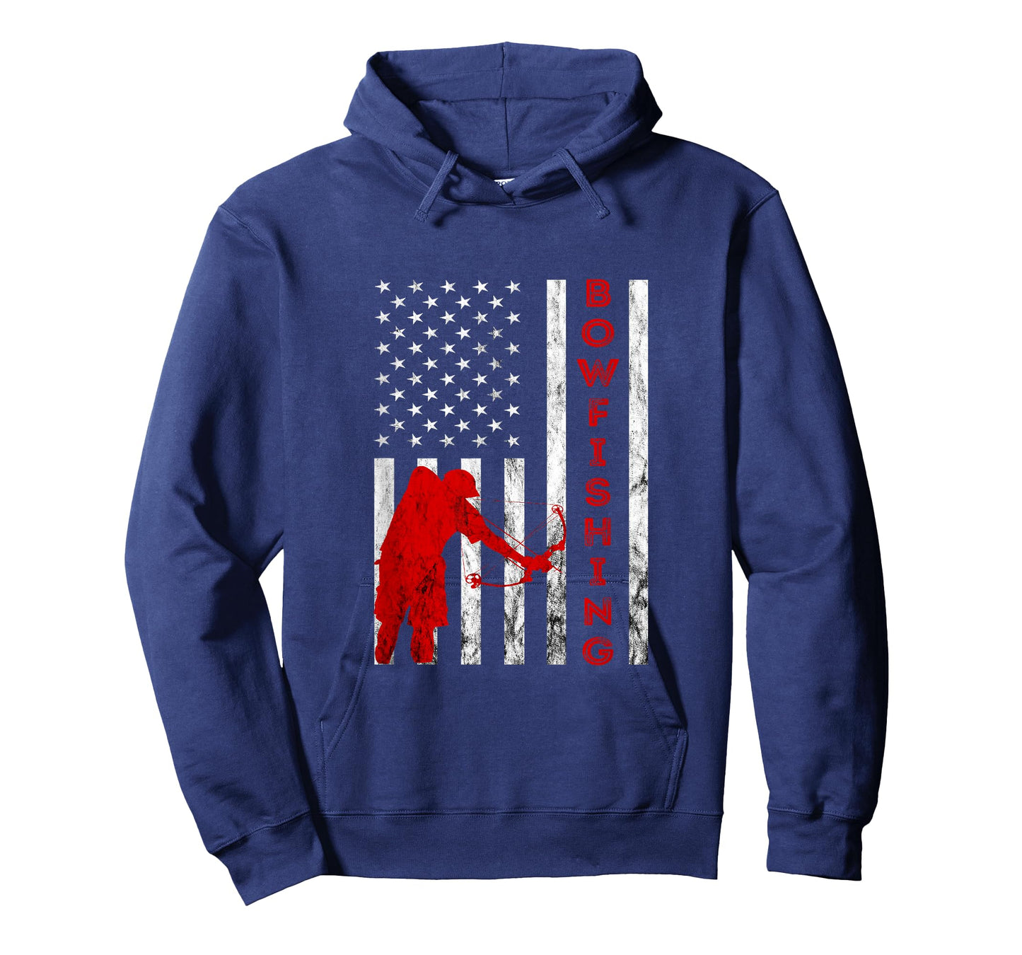 Bowfishing American Bowfisher USA Fish Bow Hunting Flag T-Shirt
