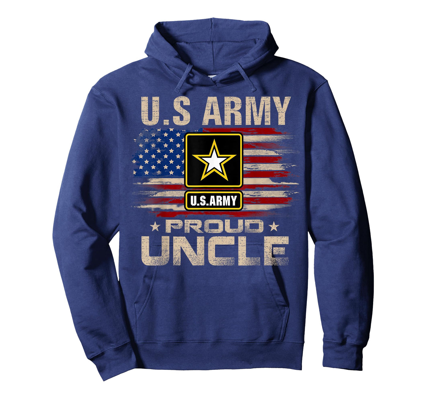 Vintage U.S Army Proud Uncle With American Flag T-Shirt