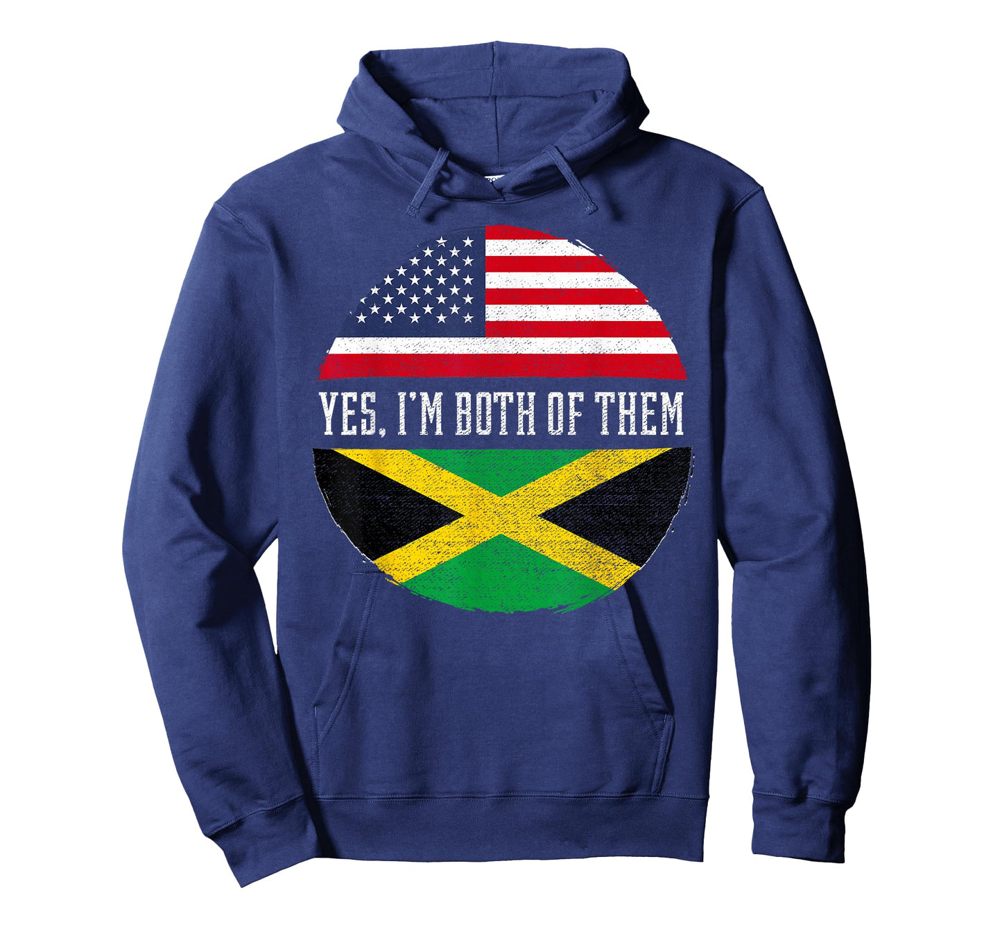 Half American Half Jamaican USA Flag Jamaica Heritage DNA T-Shirt Small