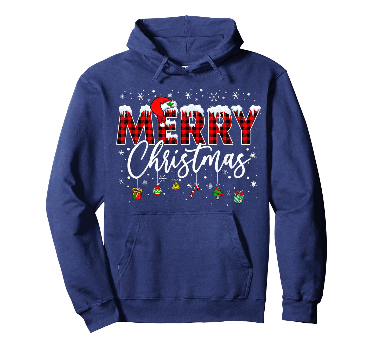 Merry Christmas Buffalo Plaid Red Santa Family Xmas Pajamas T-Shirt