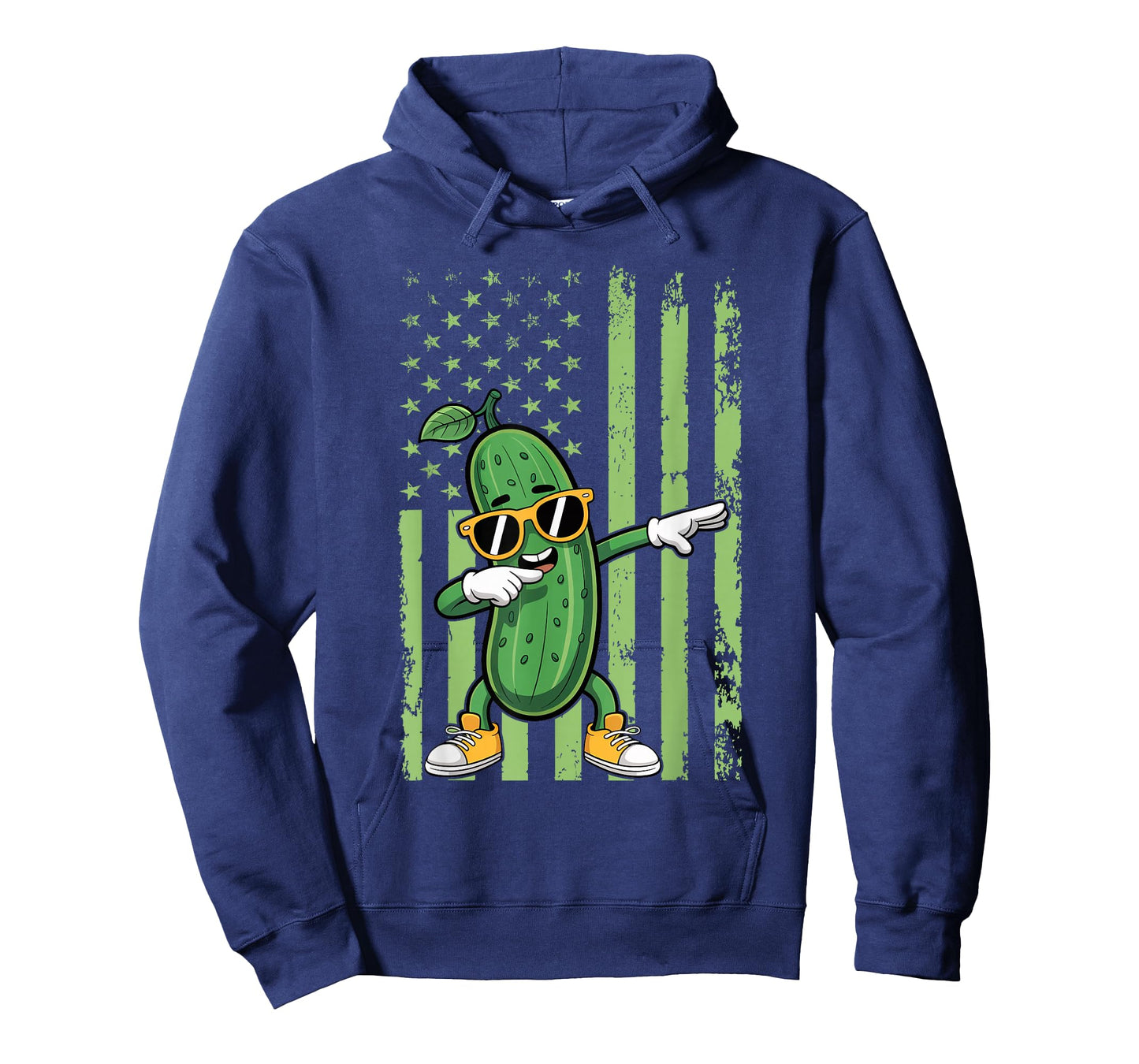 Graphic Dabbing Pickle American Flag Dancing Cucumber T-Shirt