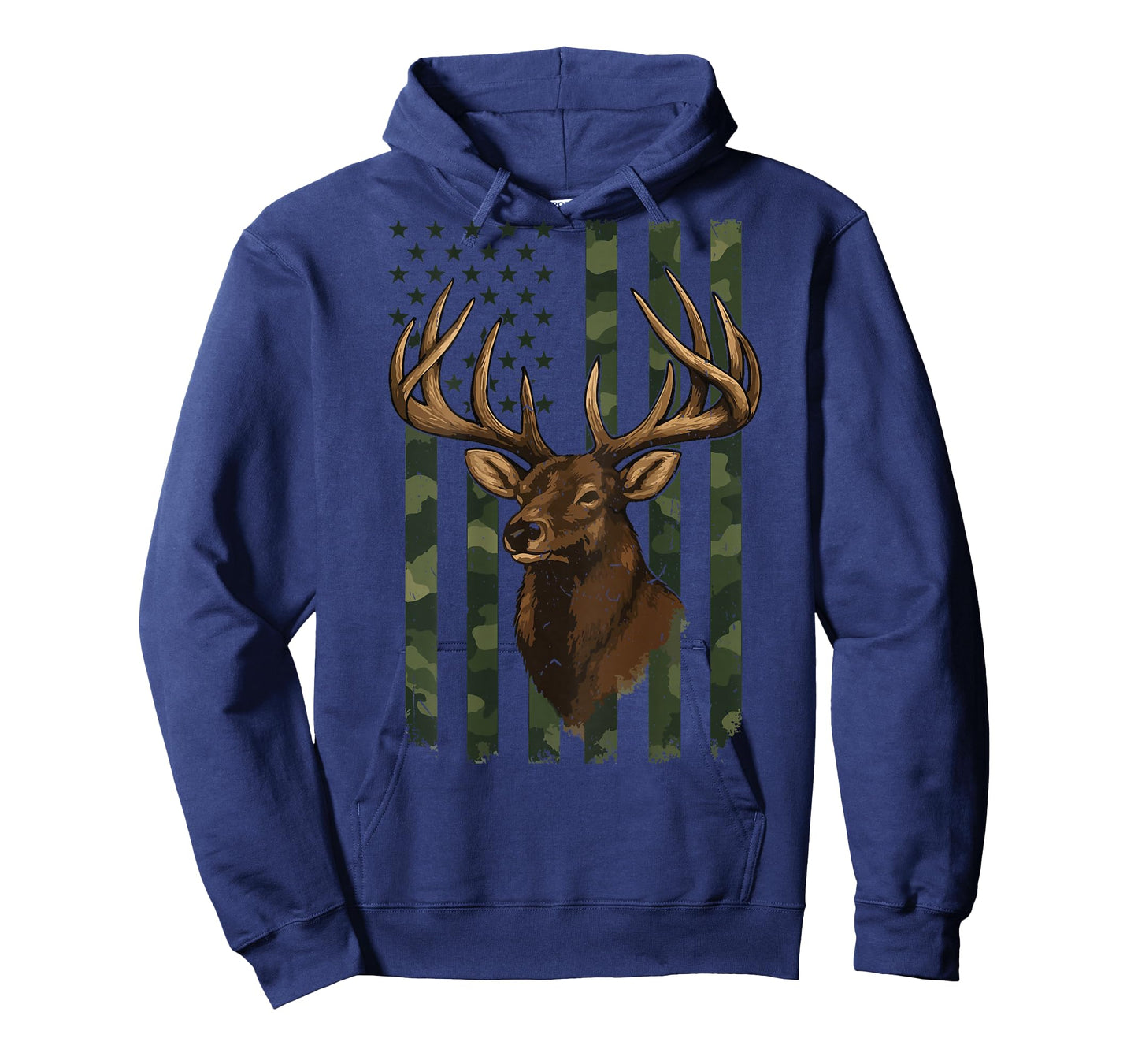 Youth Men Camo Deer Hunting American Flag Whitetail Buck Boy T-Shirt