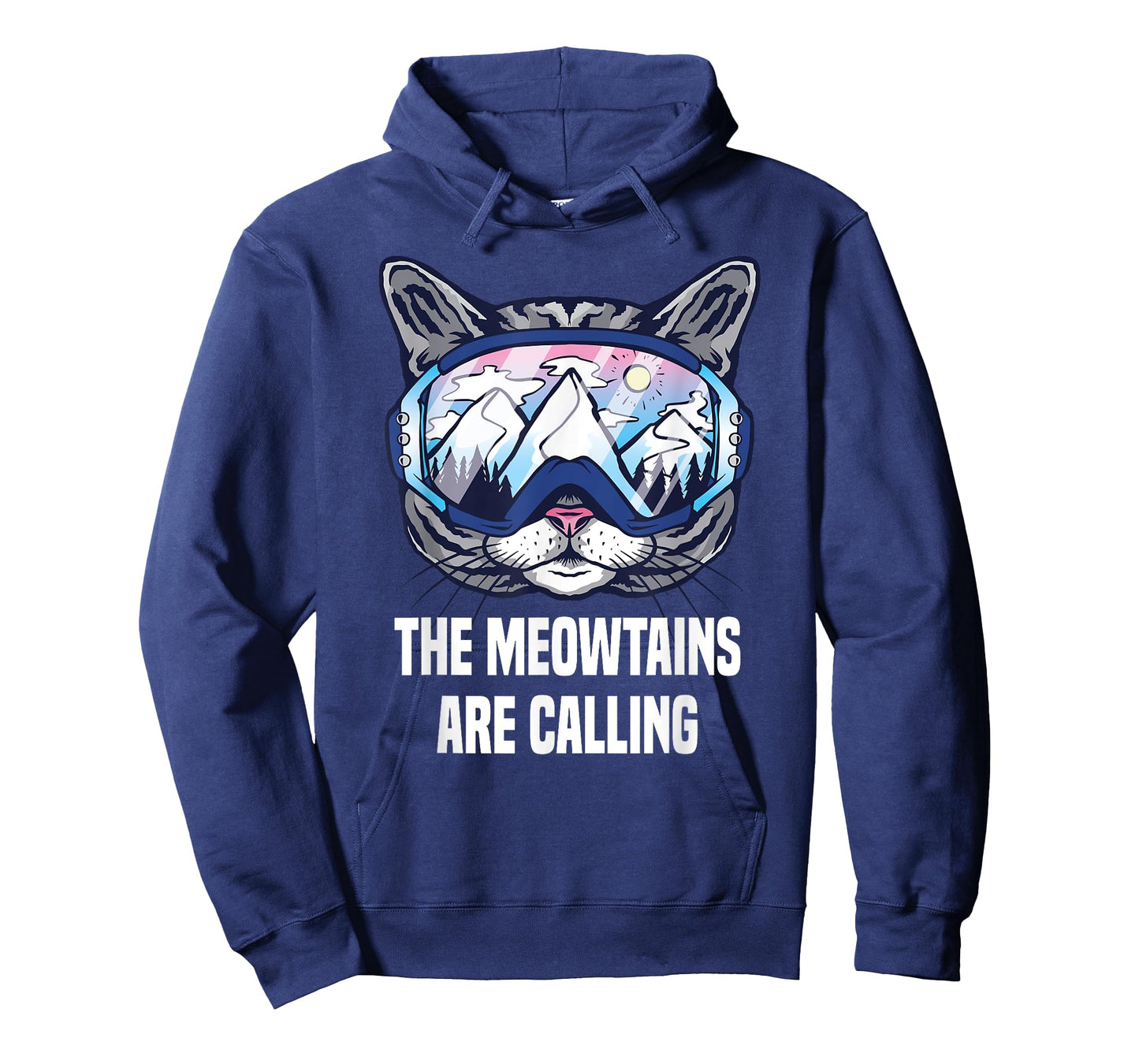 Ski Snowboard Goggles Funny The Meowtains Are Calling Gift T-Shirt