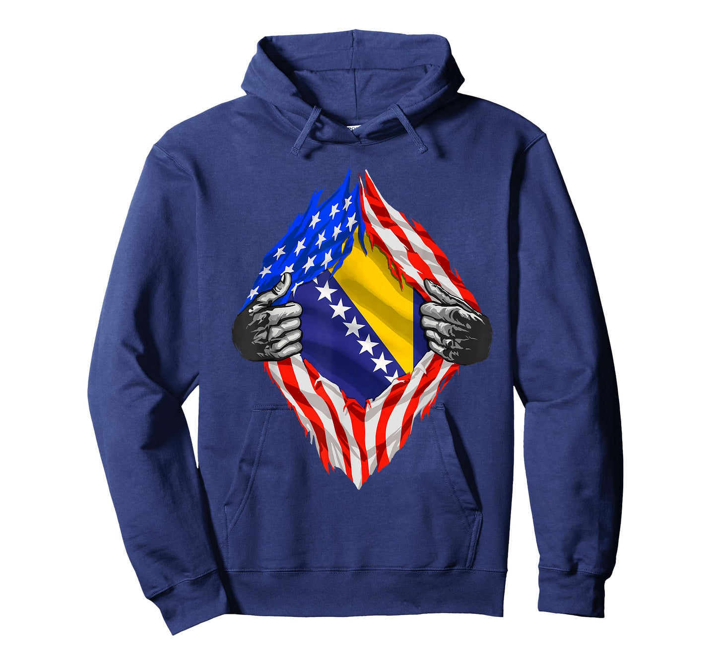 Bosnia Shirt Super USA Bosnian Flag Bosnian American Roots T-Shirt