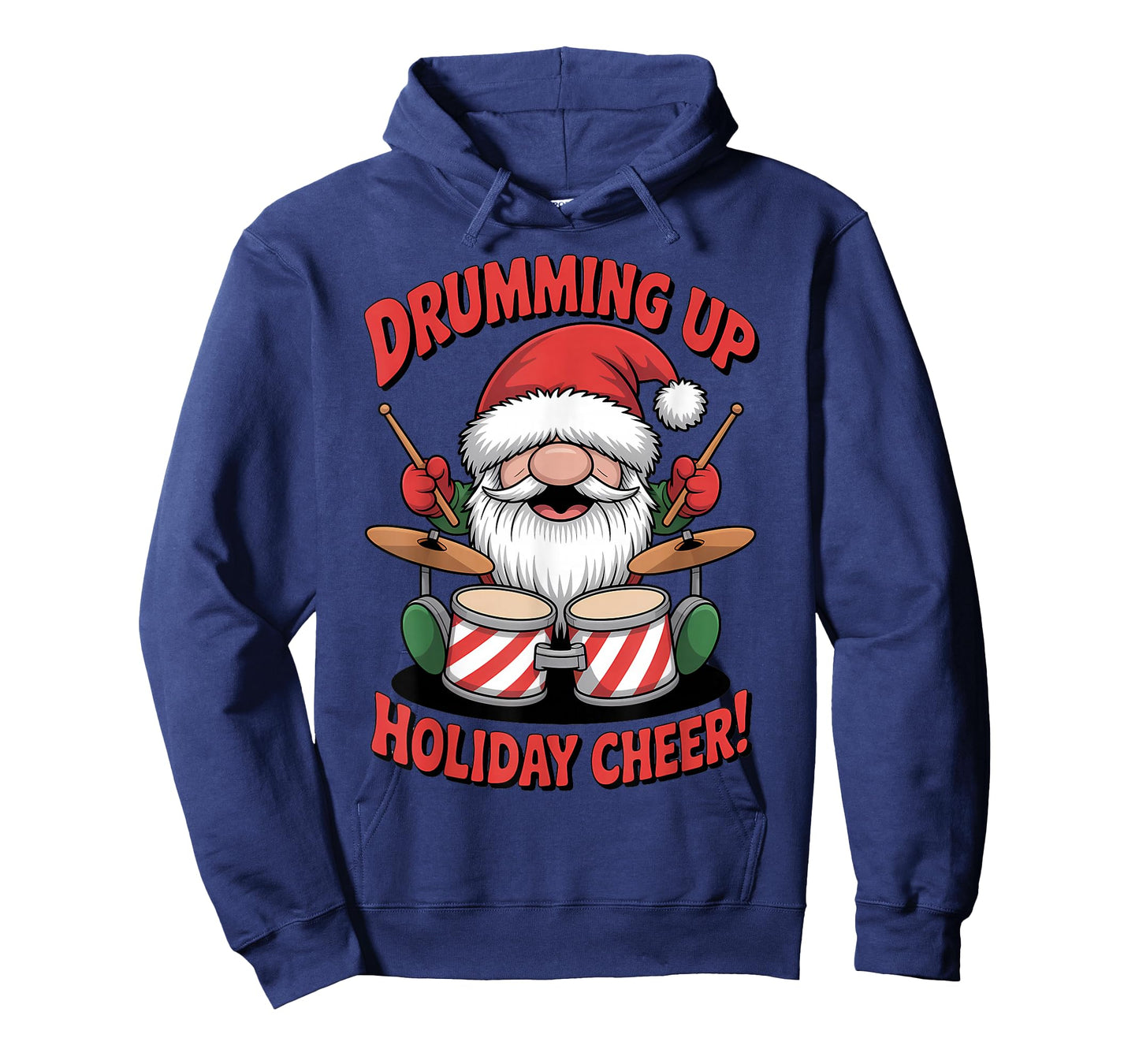 Funny Christmas Drummer Gnome Drumming for Men Women Kids T-Shirt