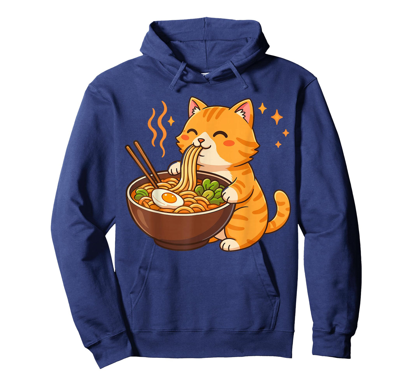 Orange Cat Eating Ramen Noodles T-Shirt