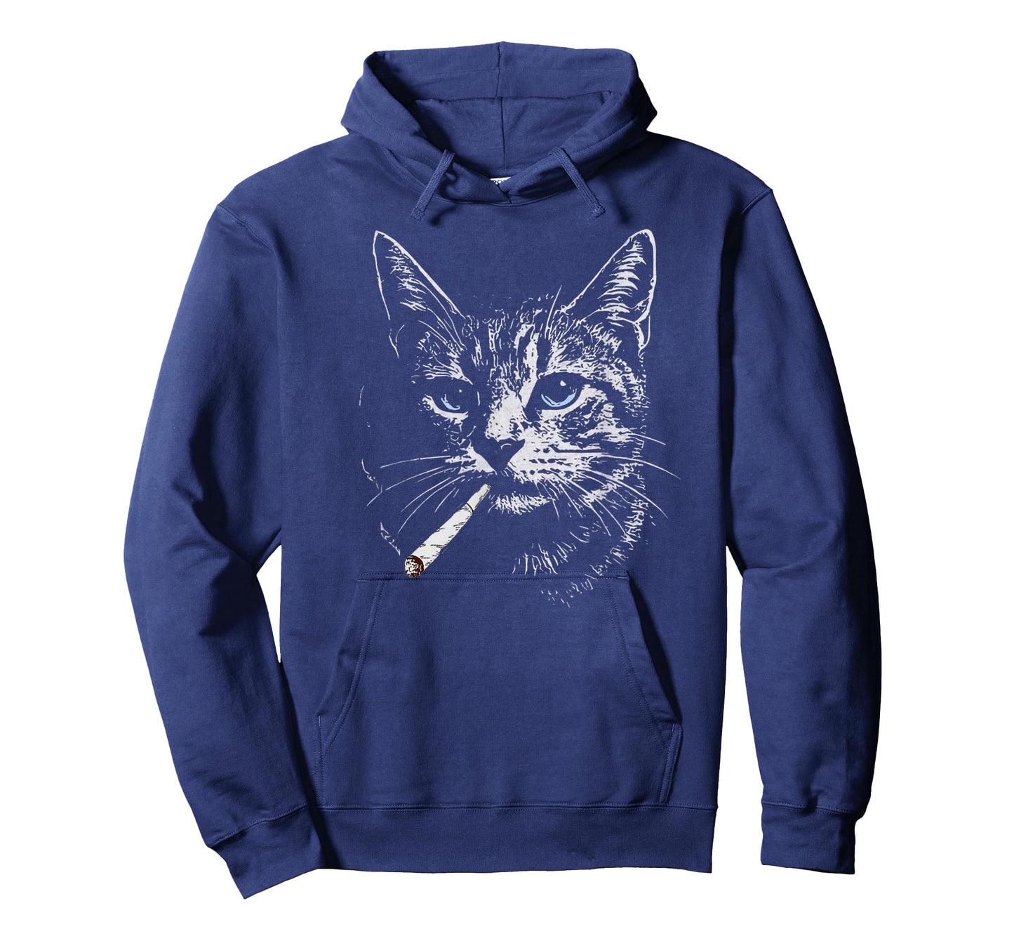 Graphic Art Animal Lover Adult Cat Smoking Blunt Weed Funny T-Shirt