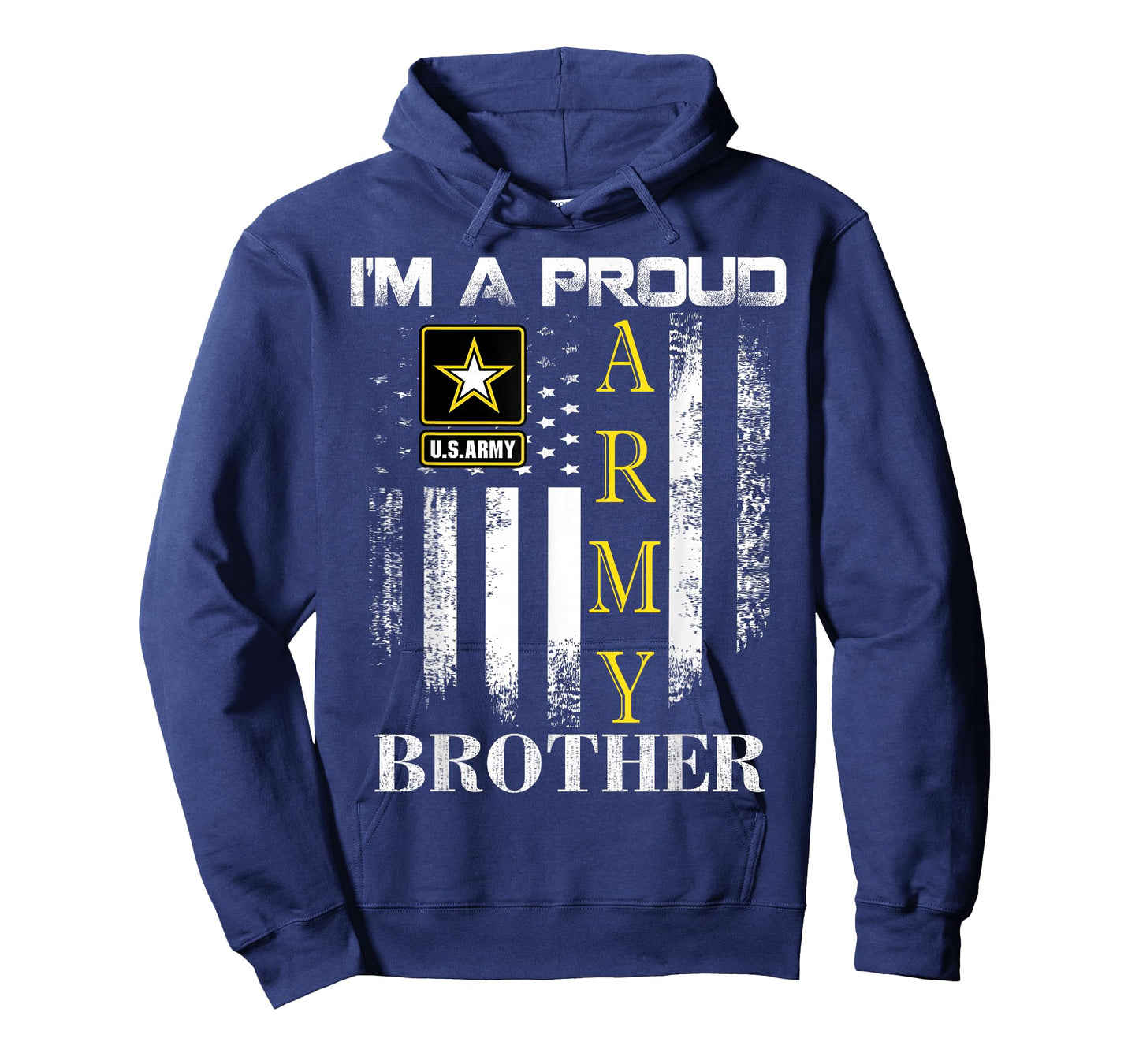 Vintage I'm A Proud Army Brother With American Flag Gift T-Shirt