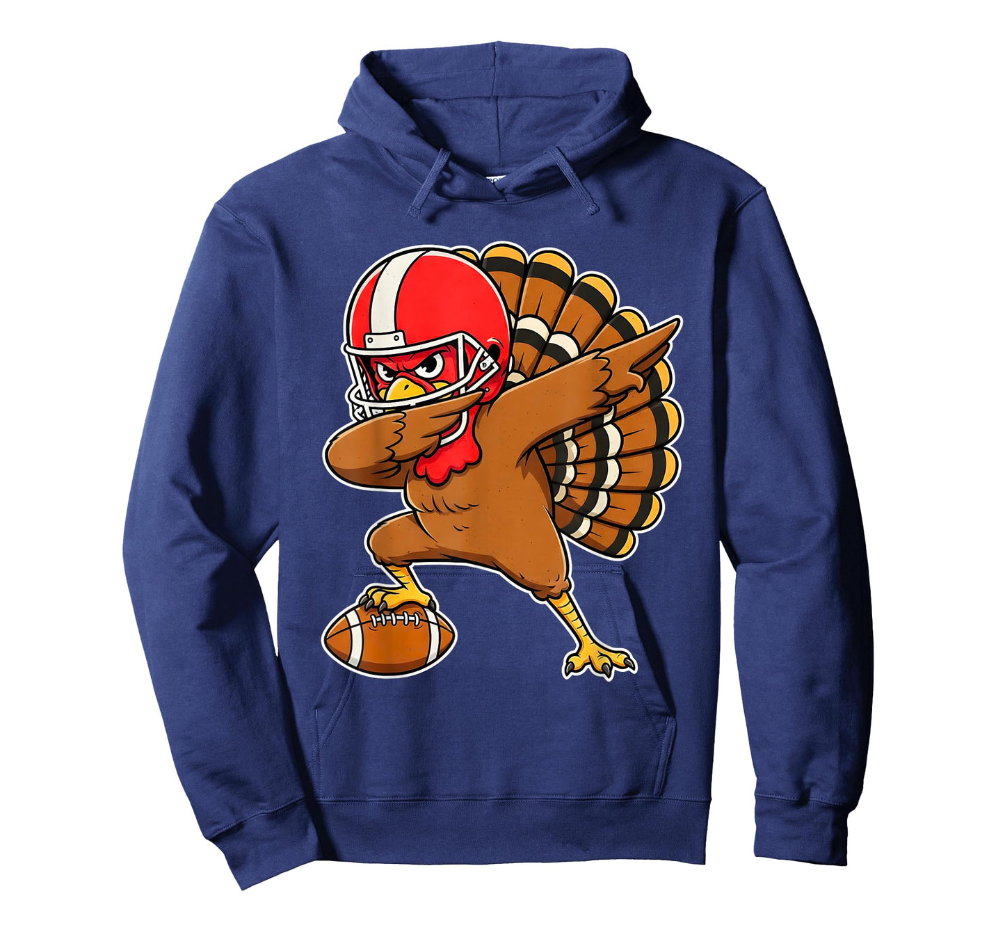 Dabbing Turkey with Football Thanksgiving for Men Boys Kids T-Shirt
