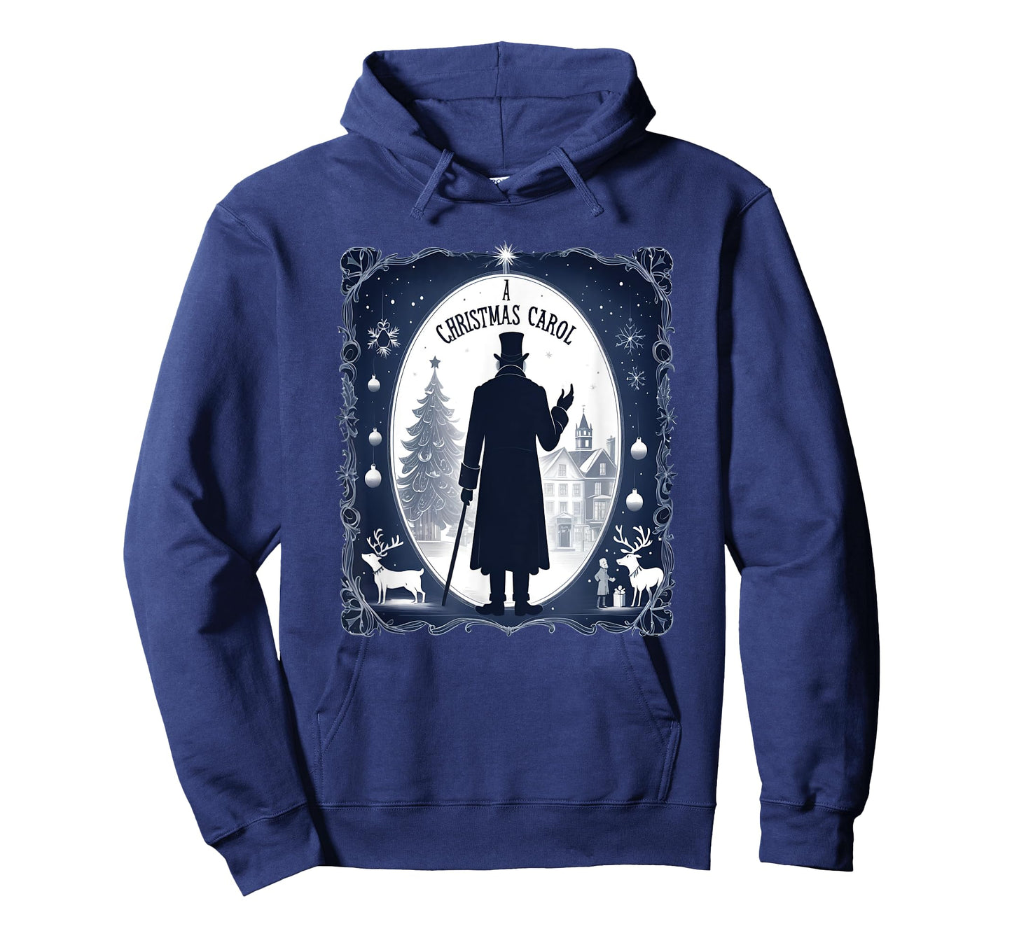 A Christmas Carol with Ebeneezer Scrooge Silhouette T-Shirt