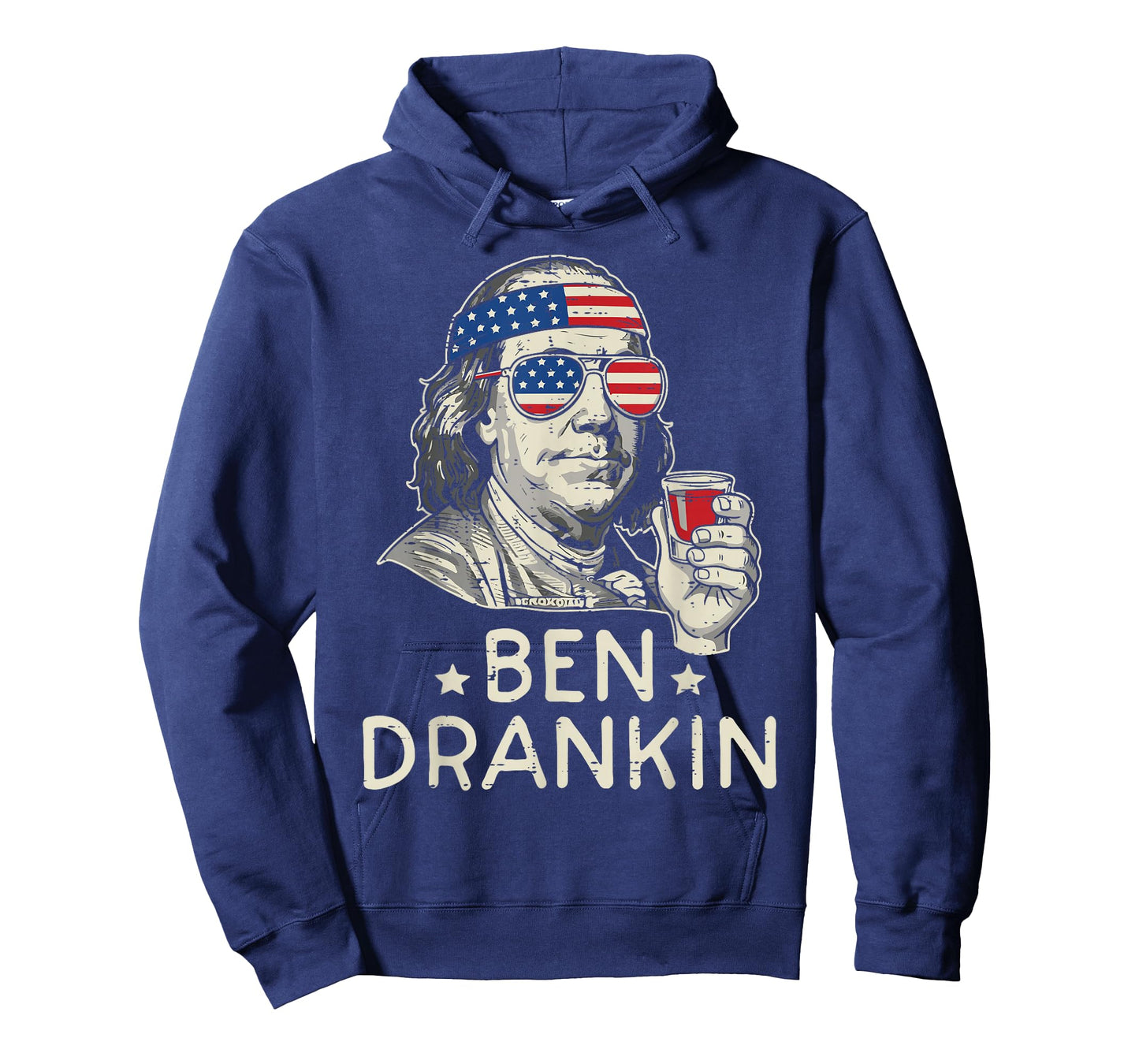 4th of July Ben Drankin US Flag Funny American Dad Men Women T-Shirt