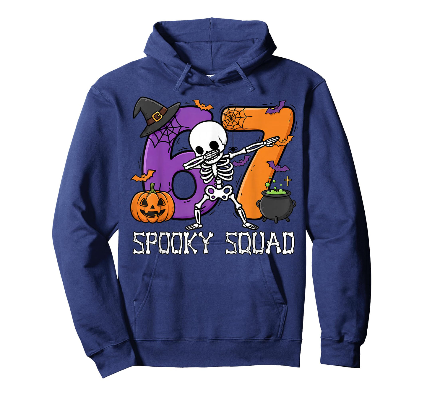 Halloween Meme 6 7 Six Seven Dabbing Skeleton 67 Boy Men T-Shirt