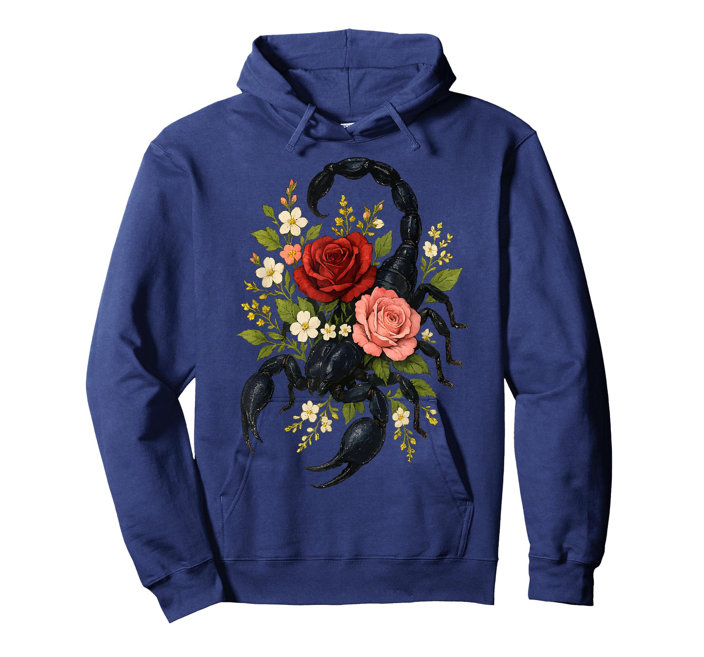 Mystical Scorpion and Roses Dark Scorpion with Wildflowers T-Shirt
